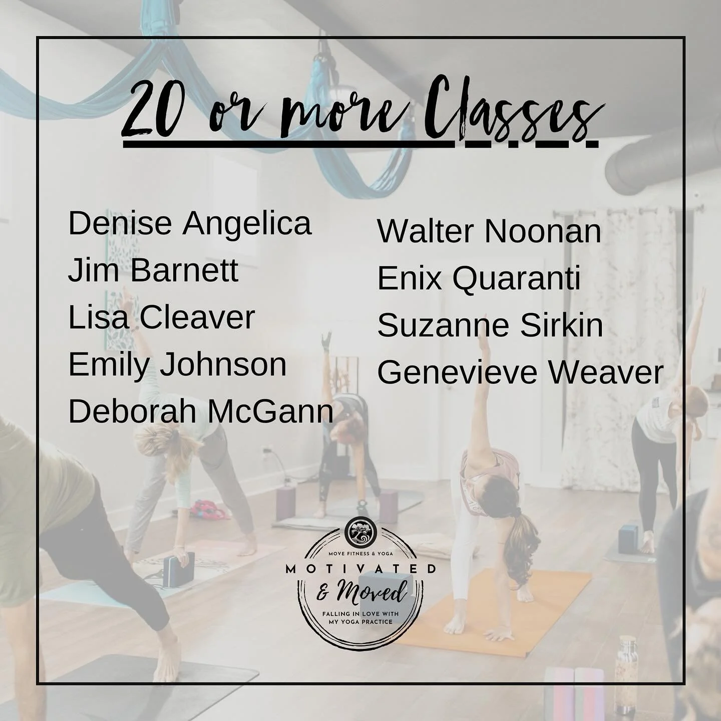 Our Fall 🍂 in Love with your Practice Challenge comes to an end, and I want to give a huge round of applause to everyone who has met some really great milestones! 

🍂 37 people committed to 8+ classes 

🍂 9 people committed to 20+ classes 

🍂 2 p