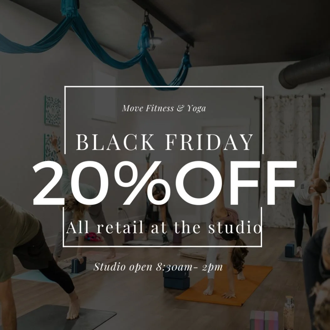 Join Stasia on Black Friday at 9:30am for a special 90 minute class as we flow into stillness! Get moving with an invigorating warm flow followed by some deep stretches and a longer savasana to help you feel rested and grounded. 

Our Holiday market 