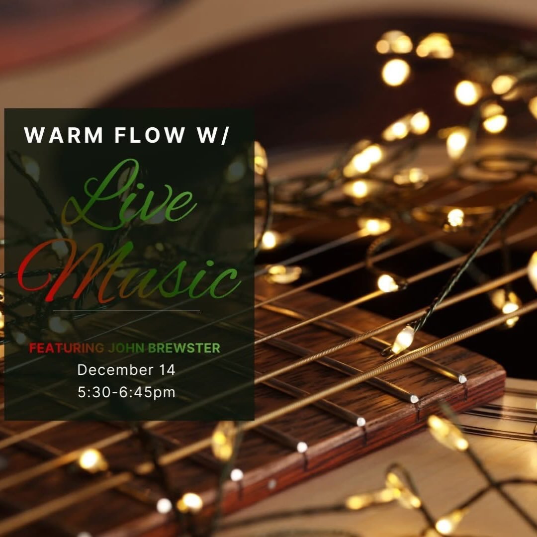 Join us for a very special Pop Up Vinyasa class accompanied with live music from @john.brewster.music ! Give yourself the gift of being present, and carve some time out for yourself. This 75 min class will get you moving with your breath, and plenty 