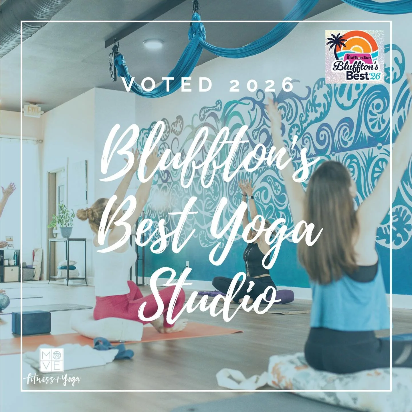 We are so excited to announce that we have been voted Bluffton&rsquo;s BEST Yoga Studio of 2026! @theblufftonsun 

Huge thank you to our community who voted for us, who keeps walking through our doors and showing up for THEMSELVES, and for the amazin