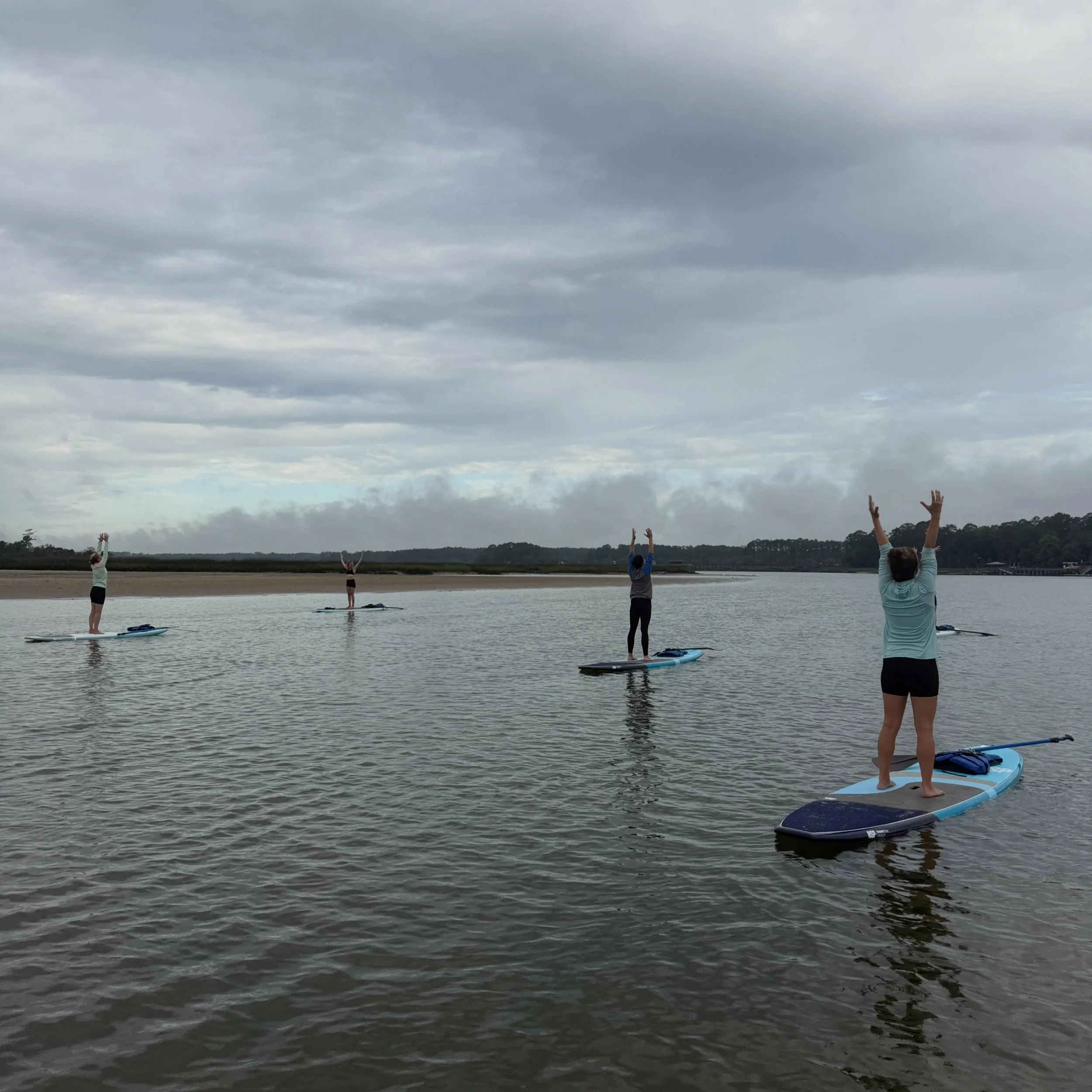 We had our first SUP Yoga class this weekend, and while their might have been a couple sprinkles, nothing could beat the peacefulness of the May River! 

Are you ready to join us? We have 2 classes coming up! 

🌊May 23rd- 7am w/ Christine 

🌊 May 2