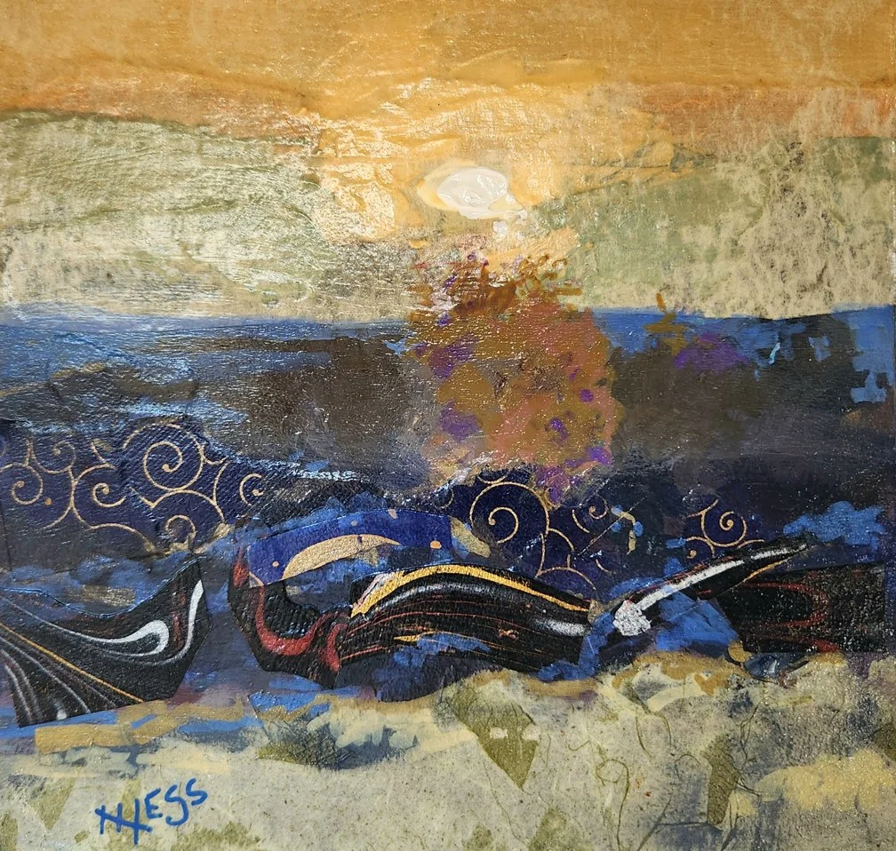 Skyline Dr. Sunset 2 (8 x 8" Collage)