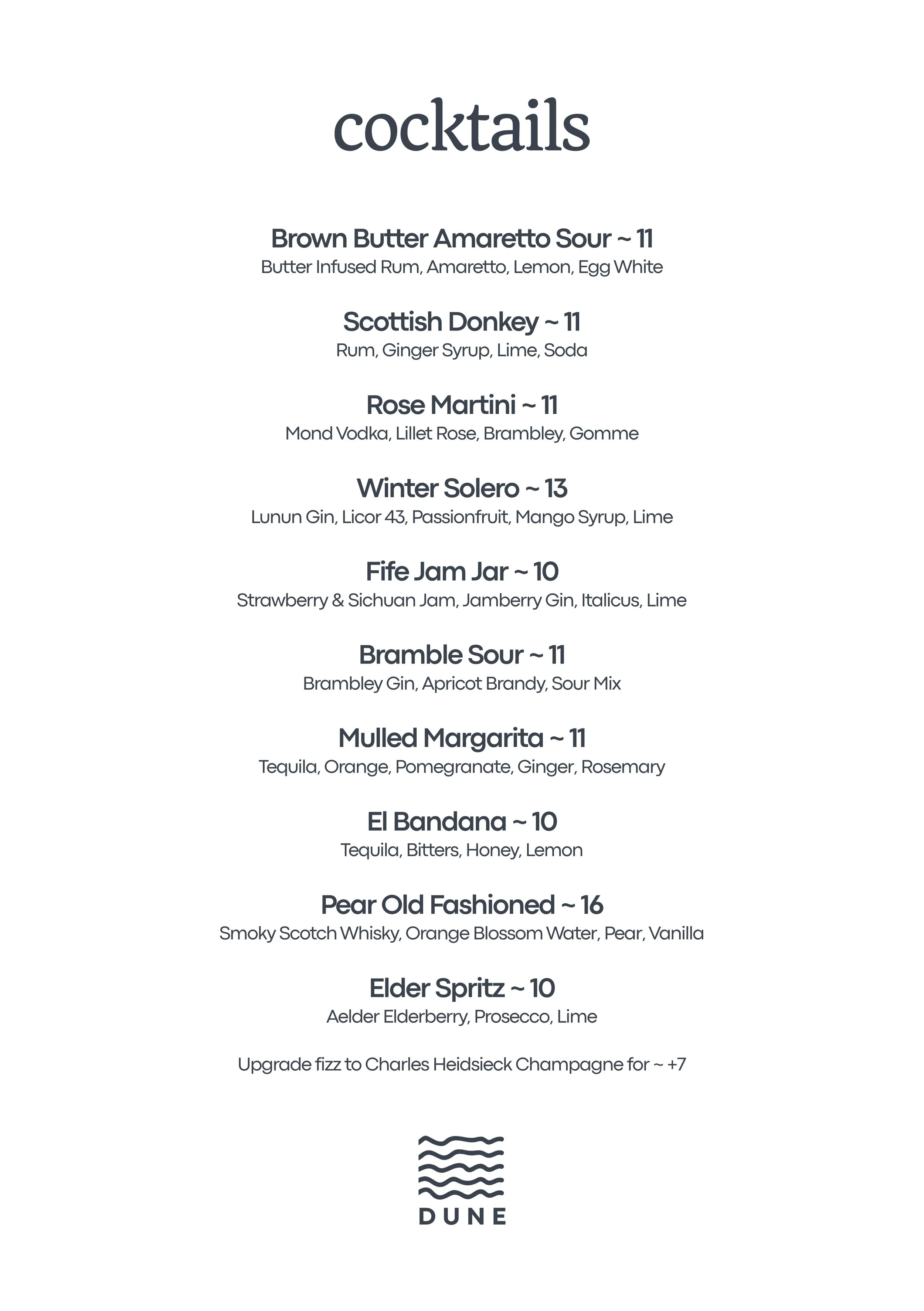cocktails dune