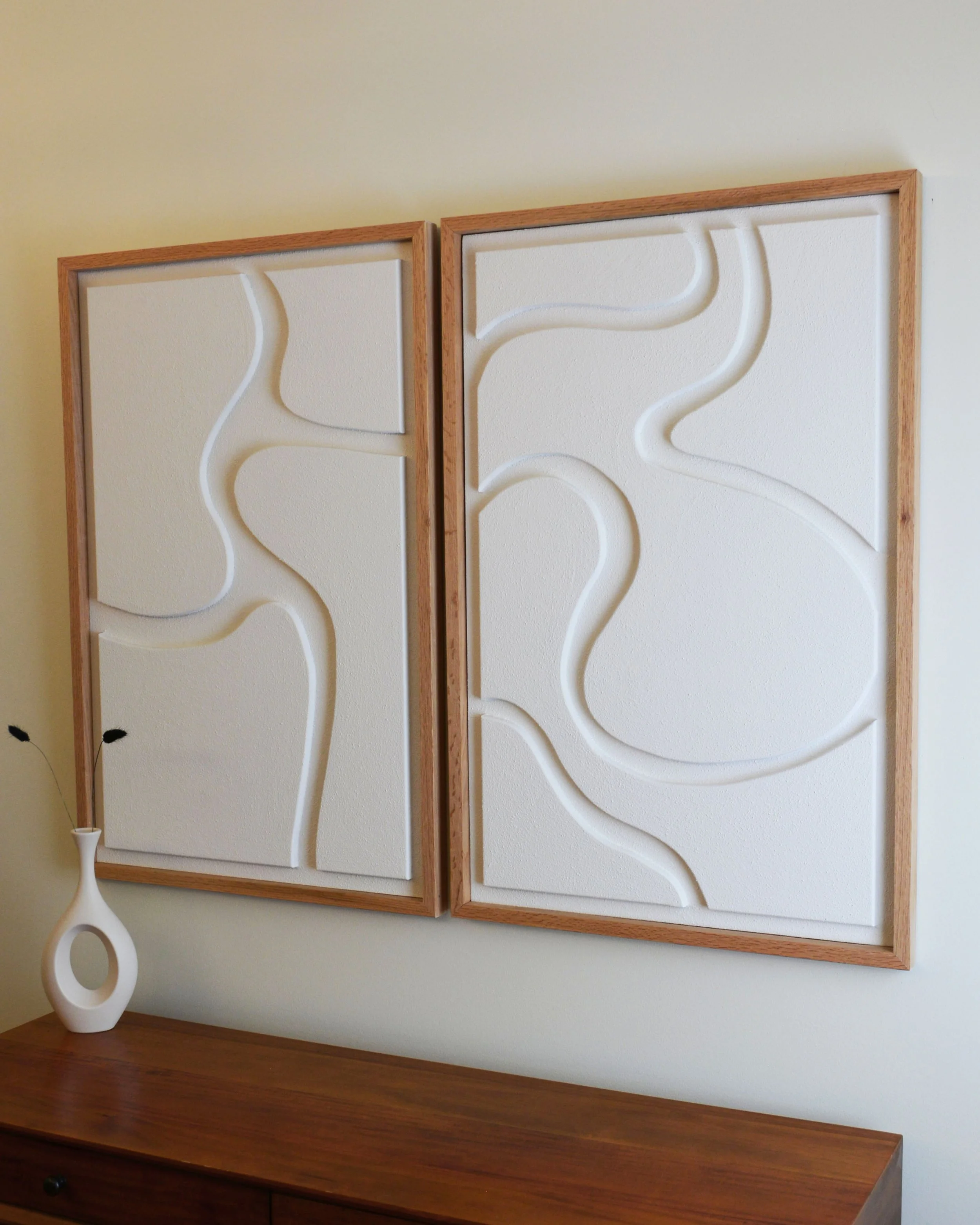 No. 14 - Set of Two - Dimensional Plaster Art