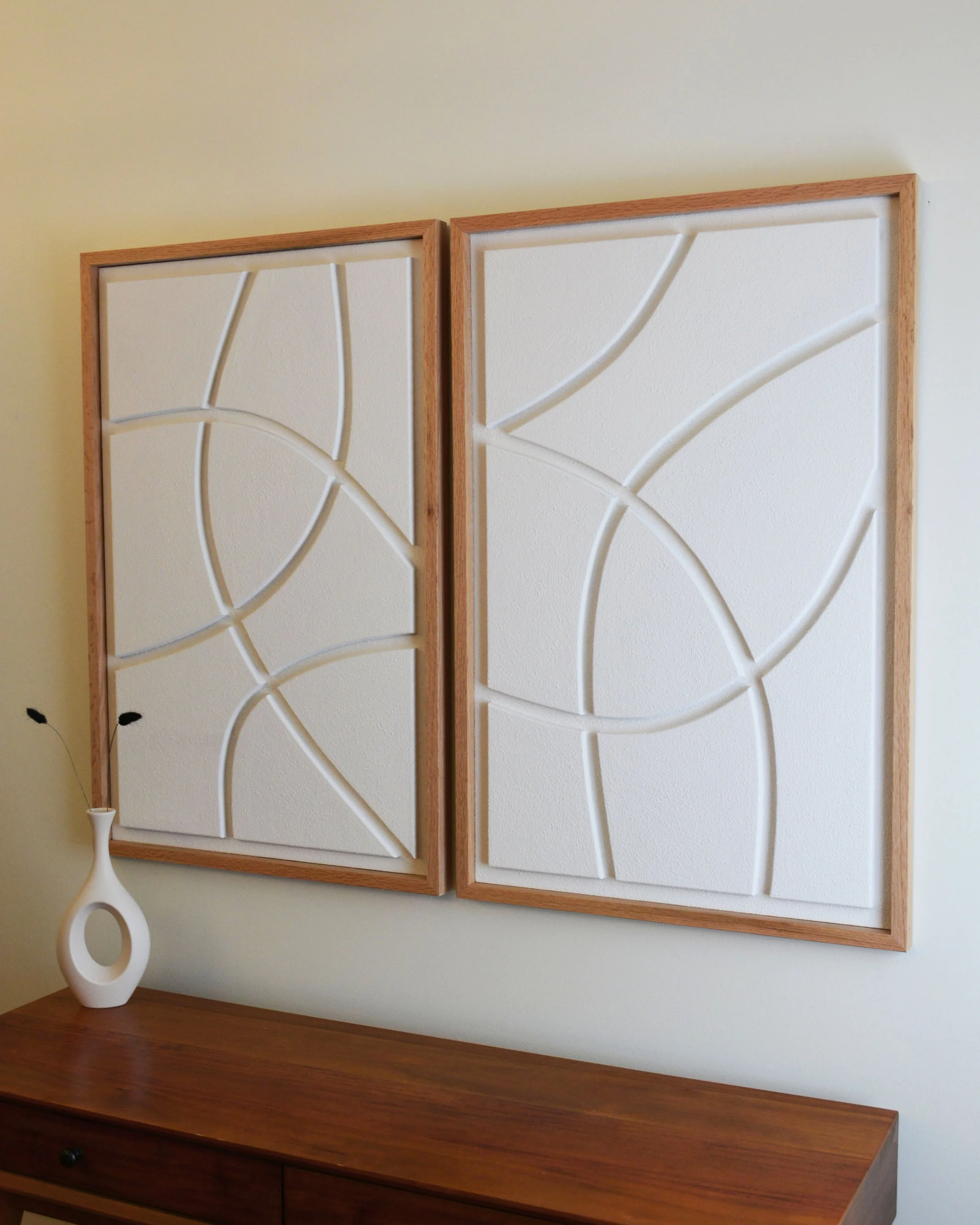 No. 15 - Set of Two -Dimensional Plaster Art