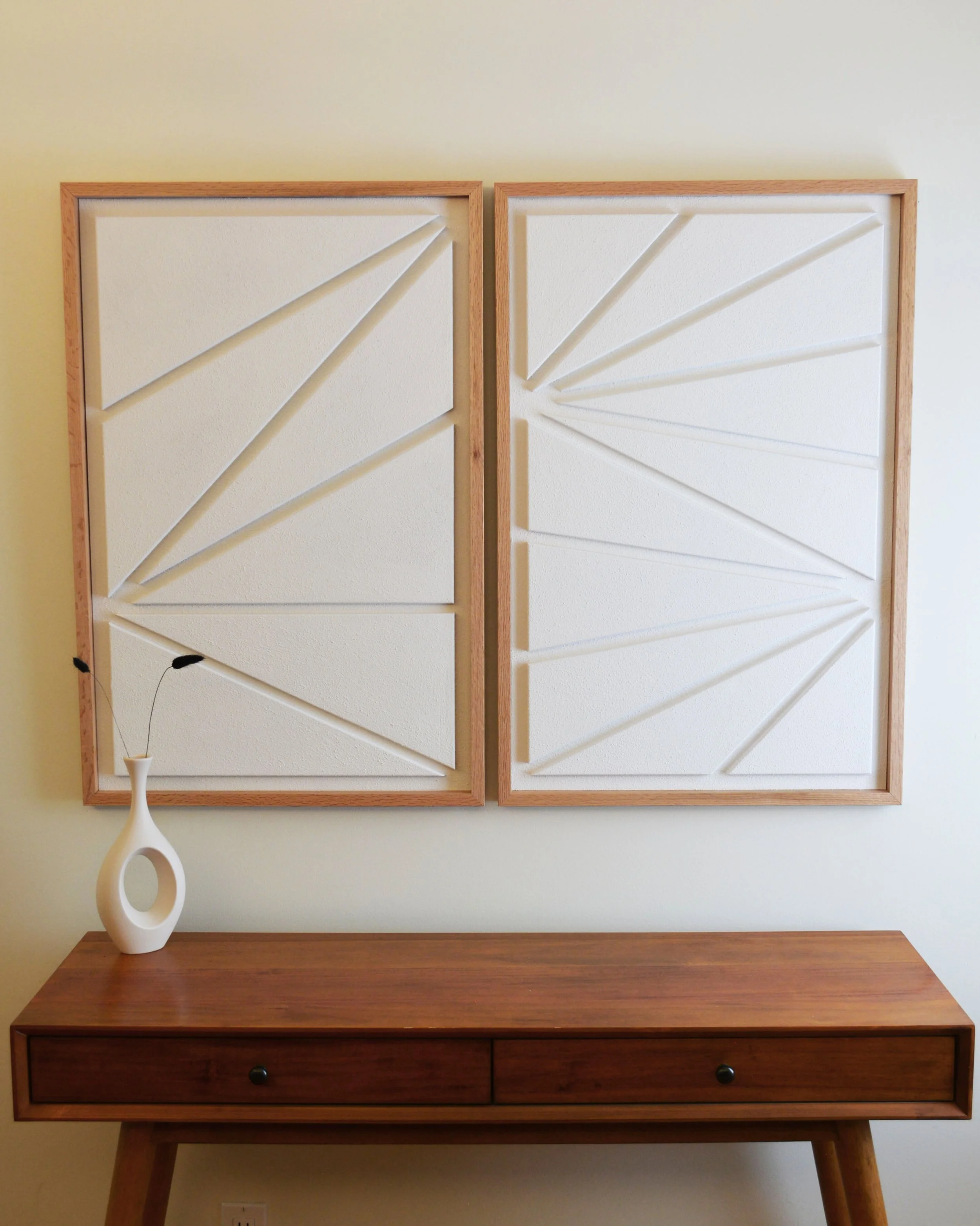 No. 13 - Set of Two - Dimensional Plaster Art