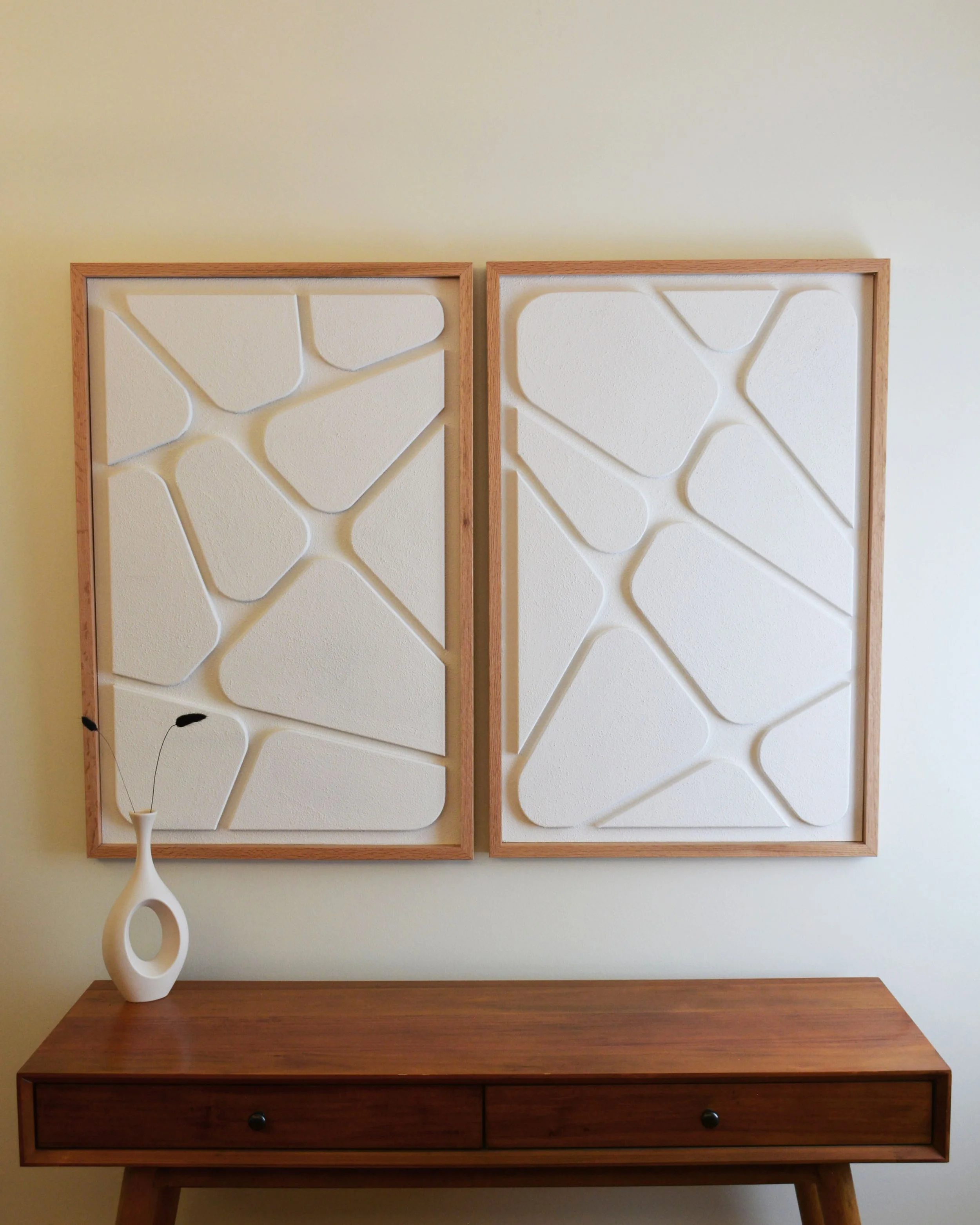 No. 16 - Set of Two -Dimensional Plaster Art