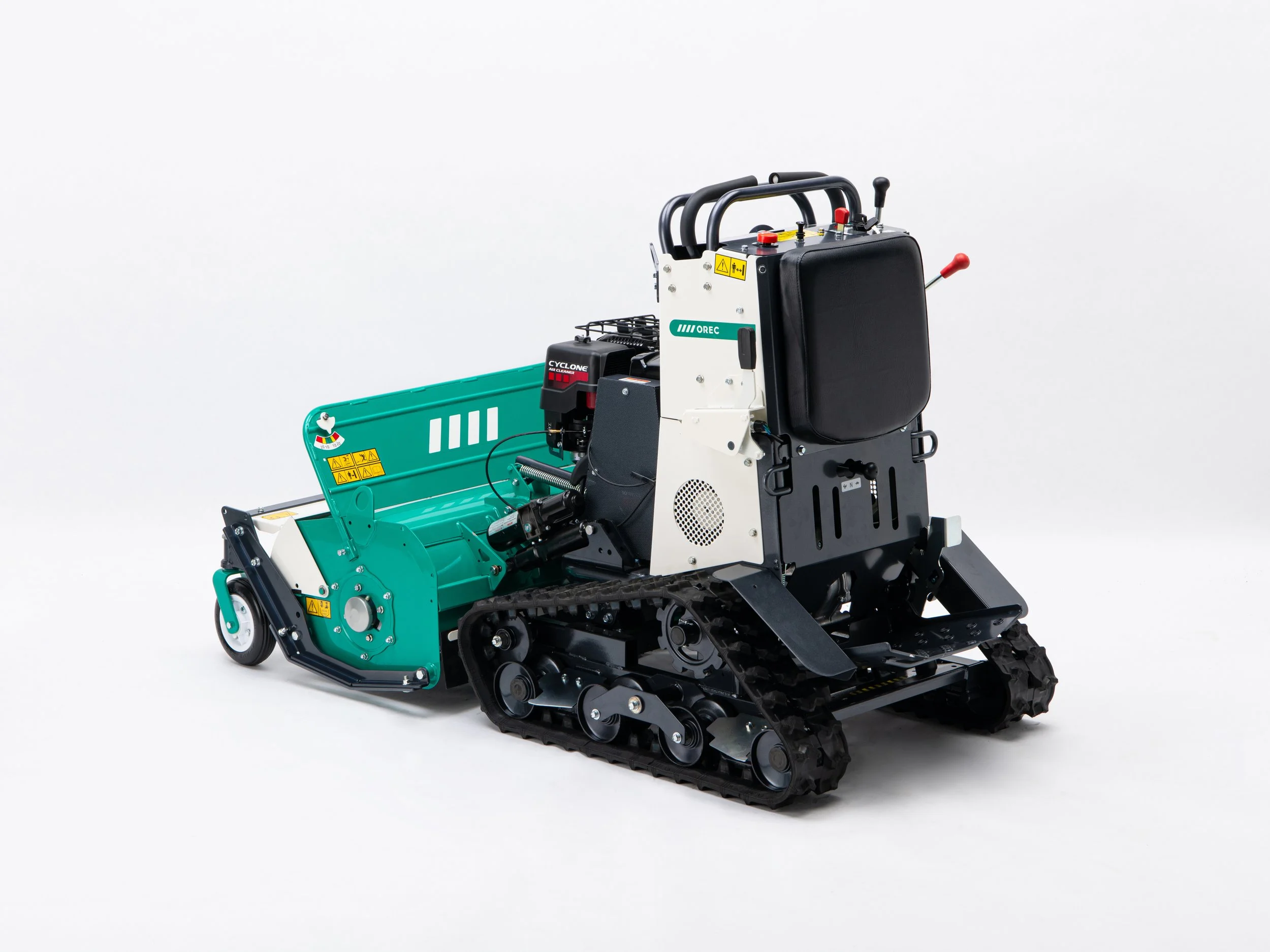 Desbrozadora de eje horizontal con martillos, orugas y mango giro cero Orec ZHR800