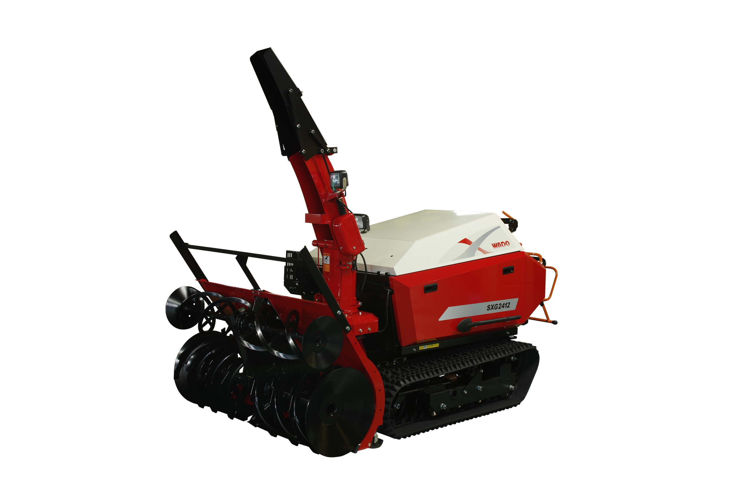 Quitanieves WADO SXG2412E con doble fresa, motor Yanmar diésel y alta capacidad de trabajo para hoteles, estaciones de esquí y contratistas.