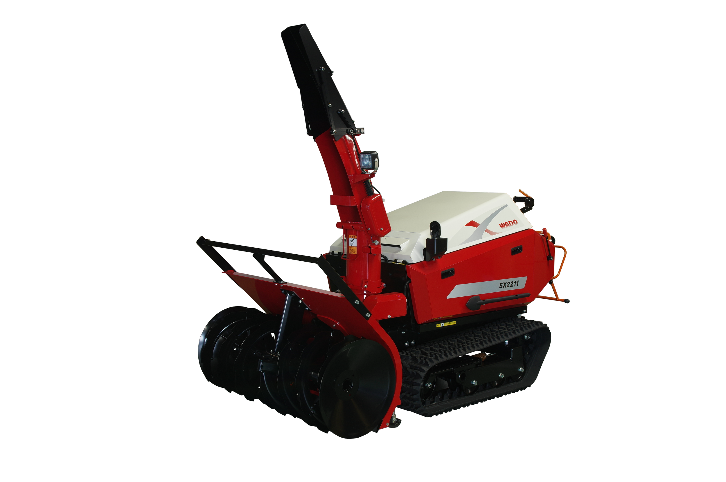Quitanieves profesional WADO SX2211E con motor diésel Yanmar refrigerado por agua para ayuntamientos y empresas de retirada de nieve.