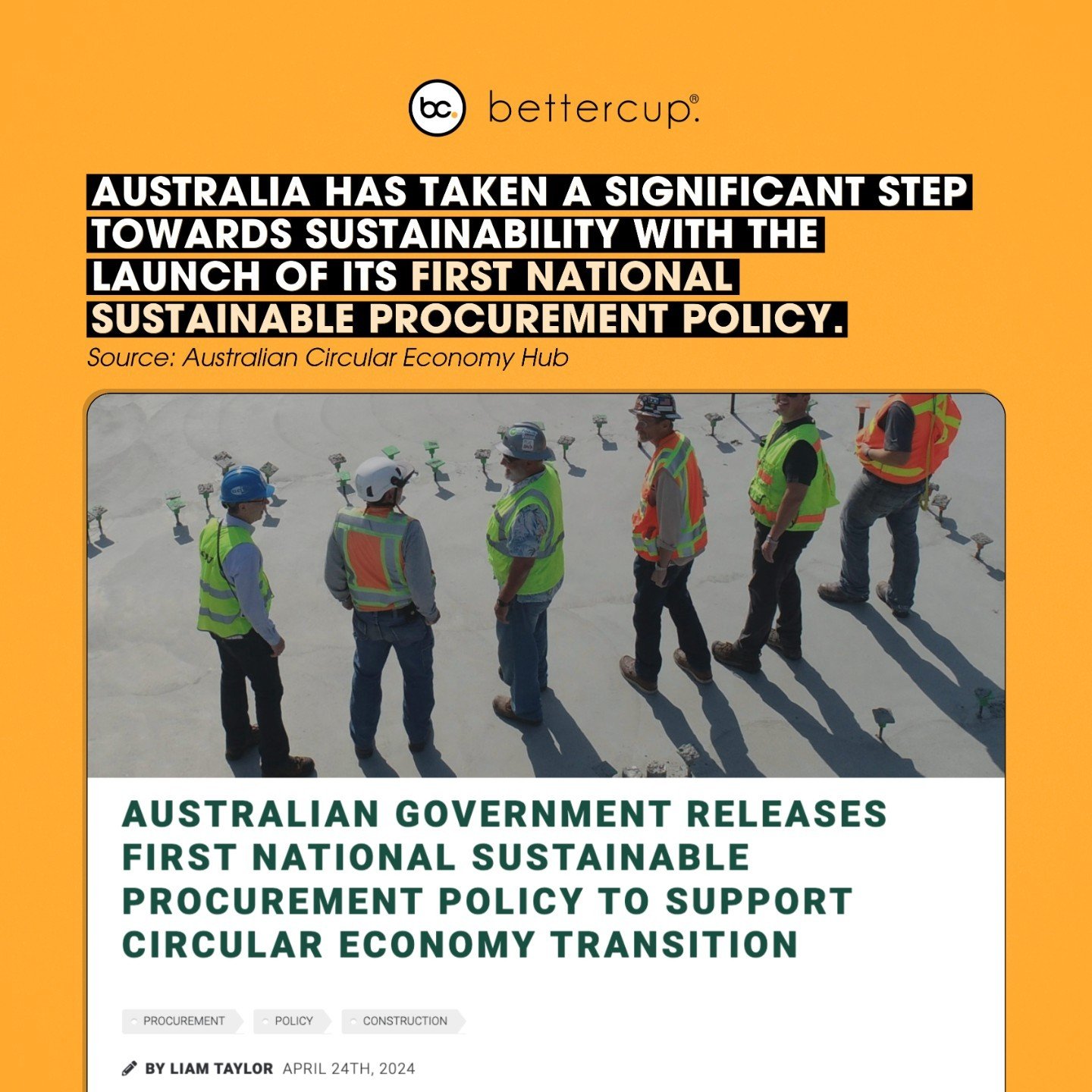 Exciting news, folks! 🙌🏽

The Australian Government is taking a big step towards sustainability with the new Environmentally Sustainable Procurement Policy.

At its core, this policy is designed to generate demands for cleaner energy through innova