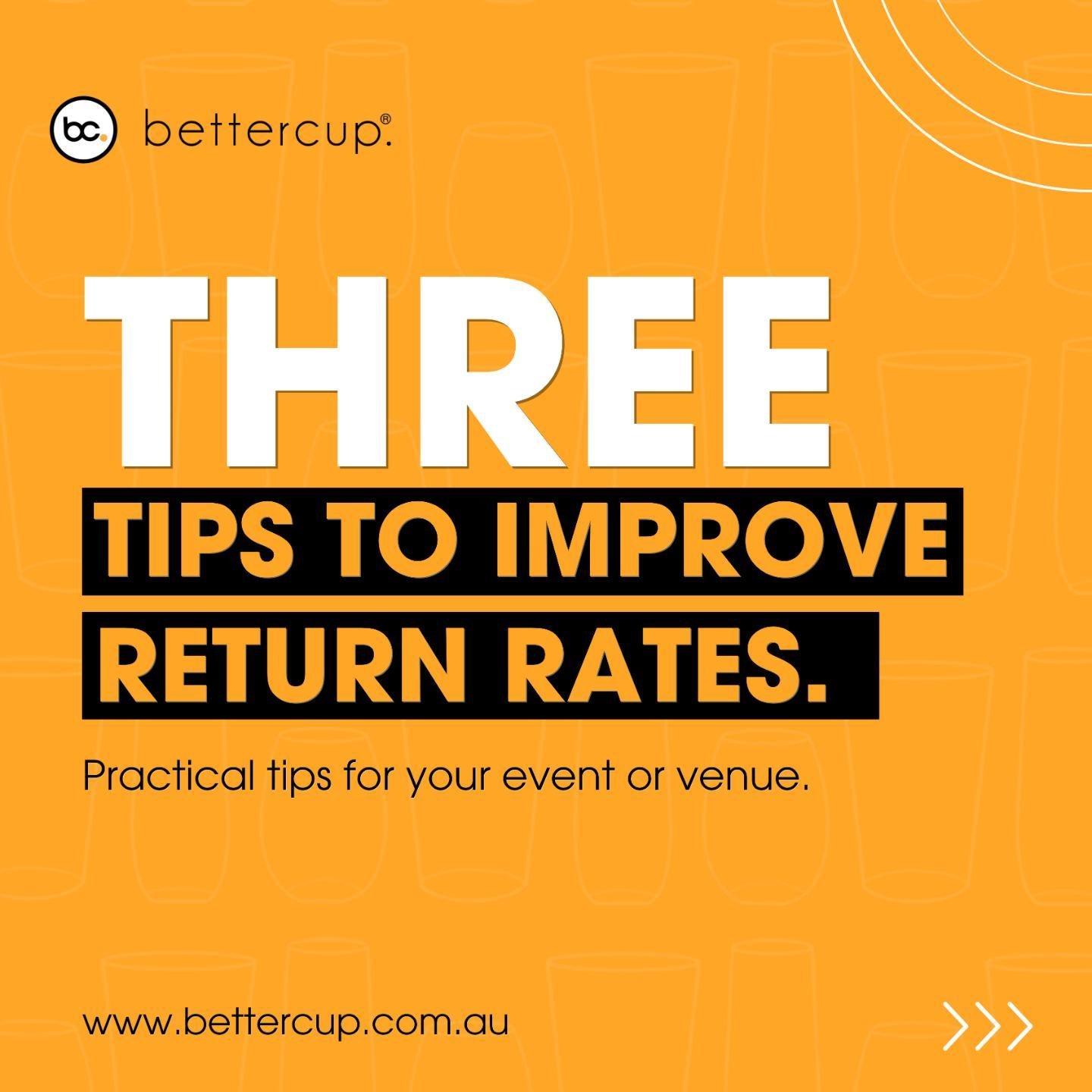 If you've tried reusables but felt the sting of low return rates, we want to help! 

After 1500+ events since 2018, we have been compiling all our lessons learnt into a reusable system that drives high return rates. 

More cups back = lower costs = m