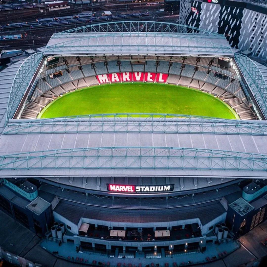 Aerial view of Marvel Stadium