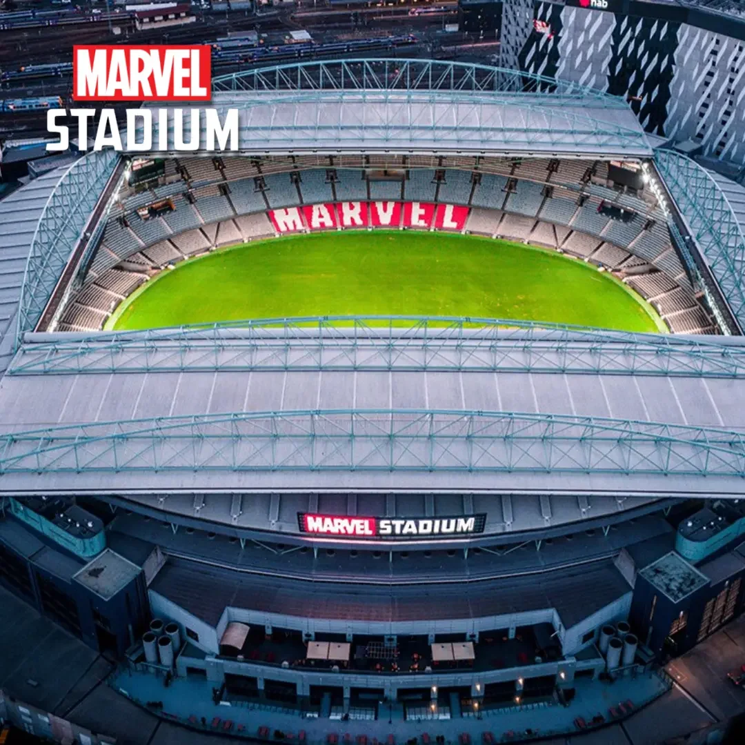 Aerial view of Marvel Stadium