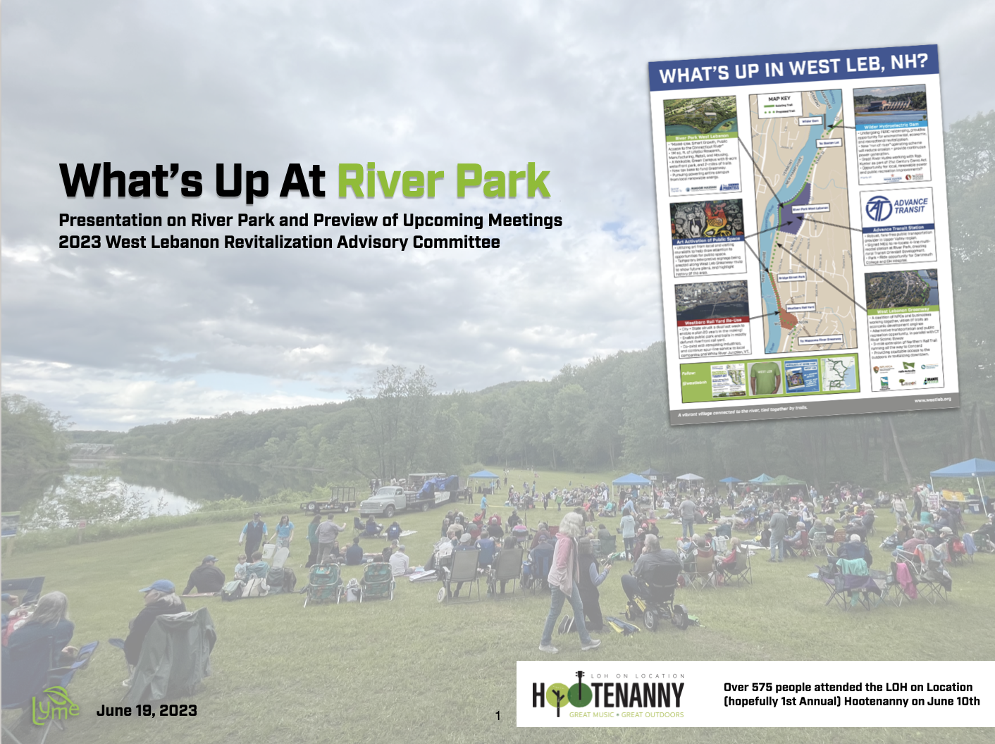 Presentation Slides to the West Lebanon Revitalization Advisory Committee (6/19/23)