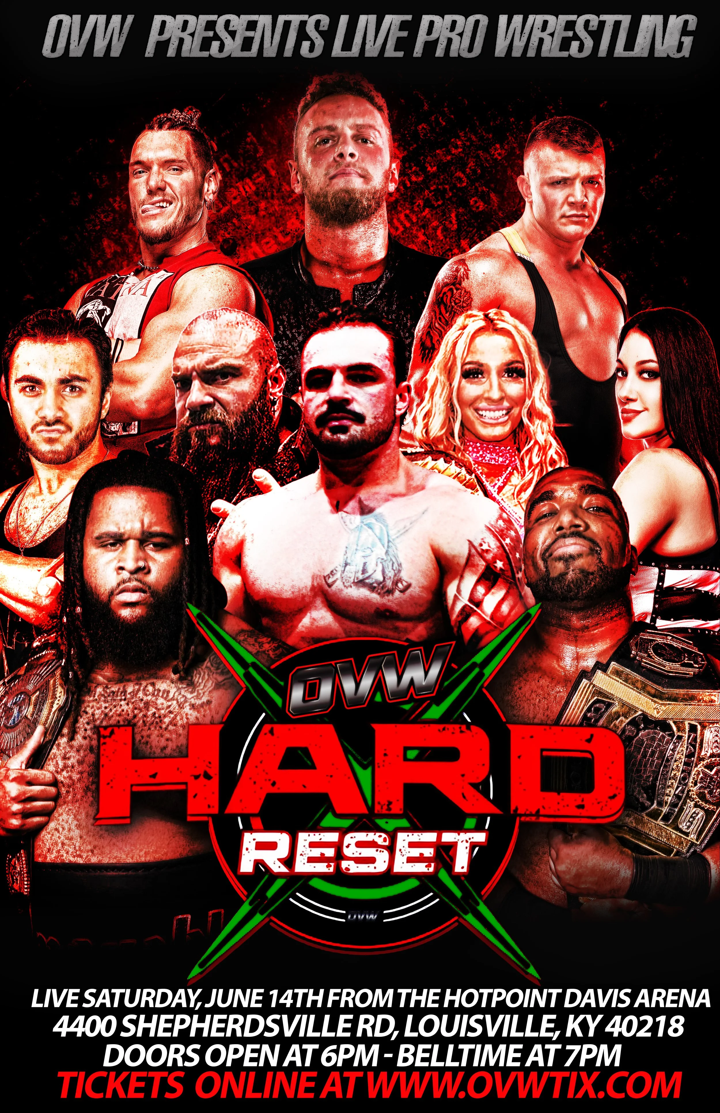 Pro wrestling graphics for Ohio Valley Wrestling OVW by  designed by Curtain Jerker Designs