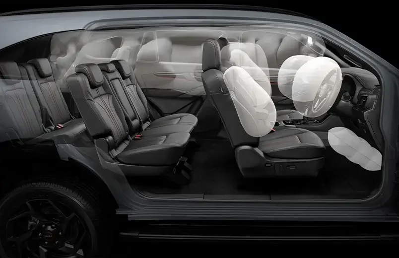 Sistema ADAS Isuzu MU-X con 7 airbags y control de estabilidad en AutoFenix Ecuador