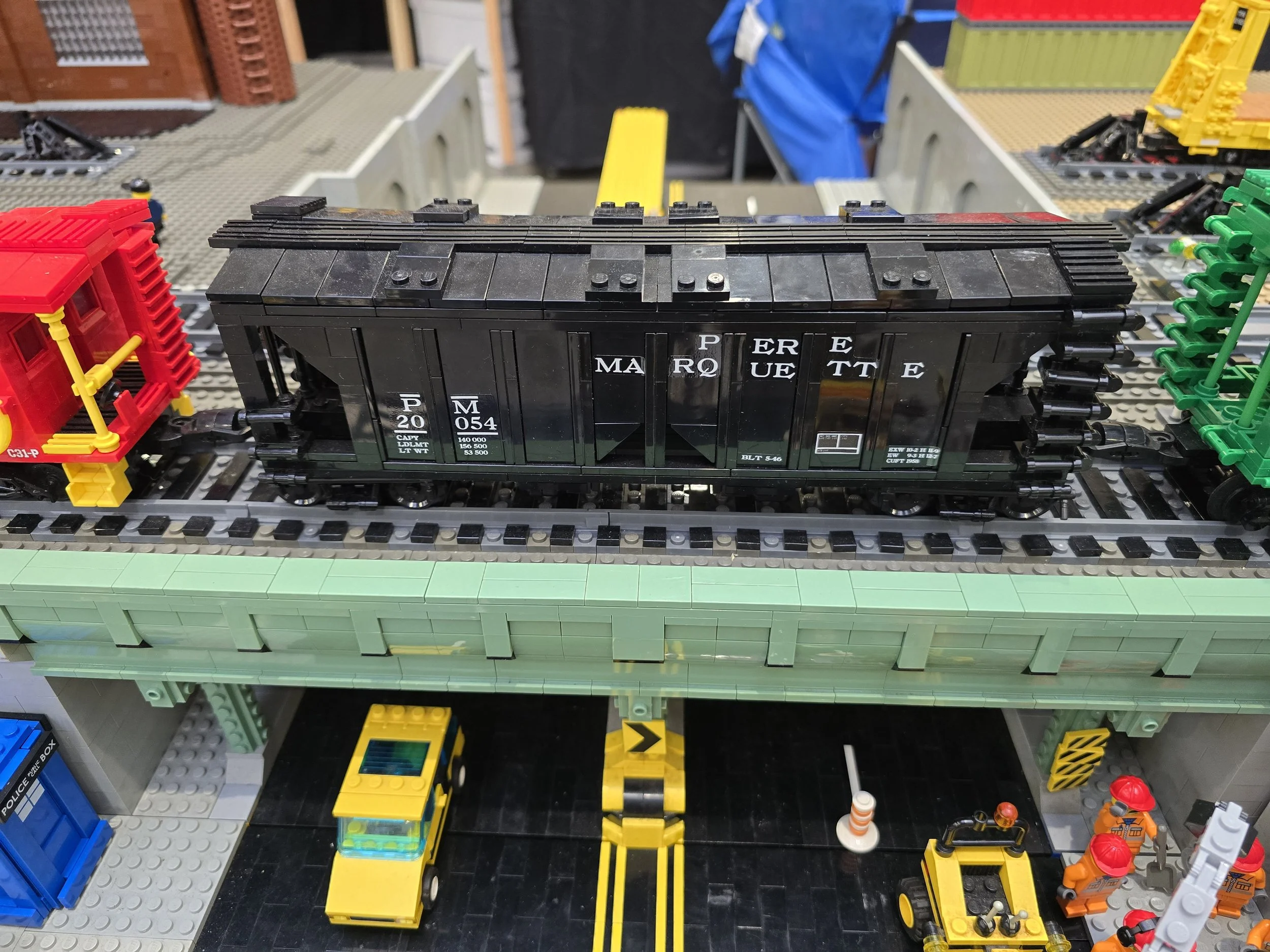Brick Model Railroader ACF Covered Hopper with custom Pere Marquette lettering