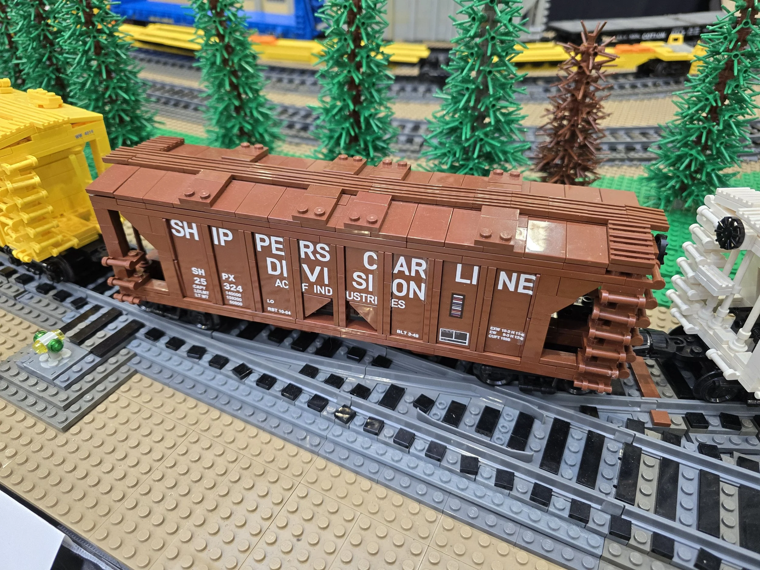 Brick Model Railroader ACF Covered Hopper with custom Shippers Car Line lettering
