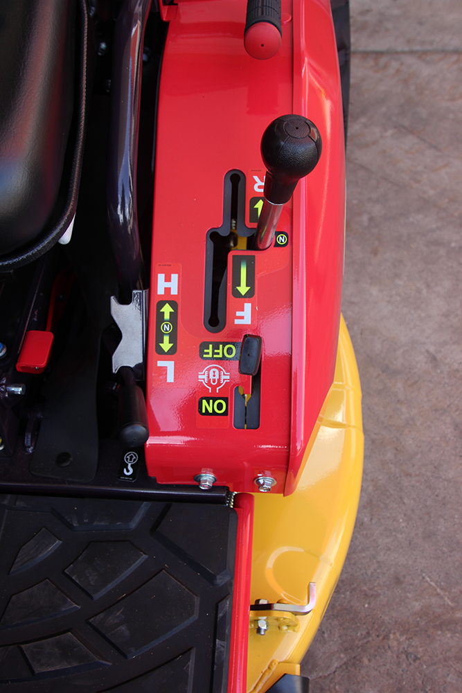 Razorback drive controls, including high and low range and diff lock