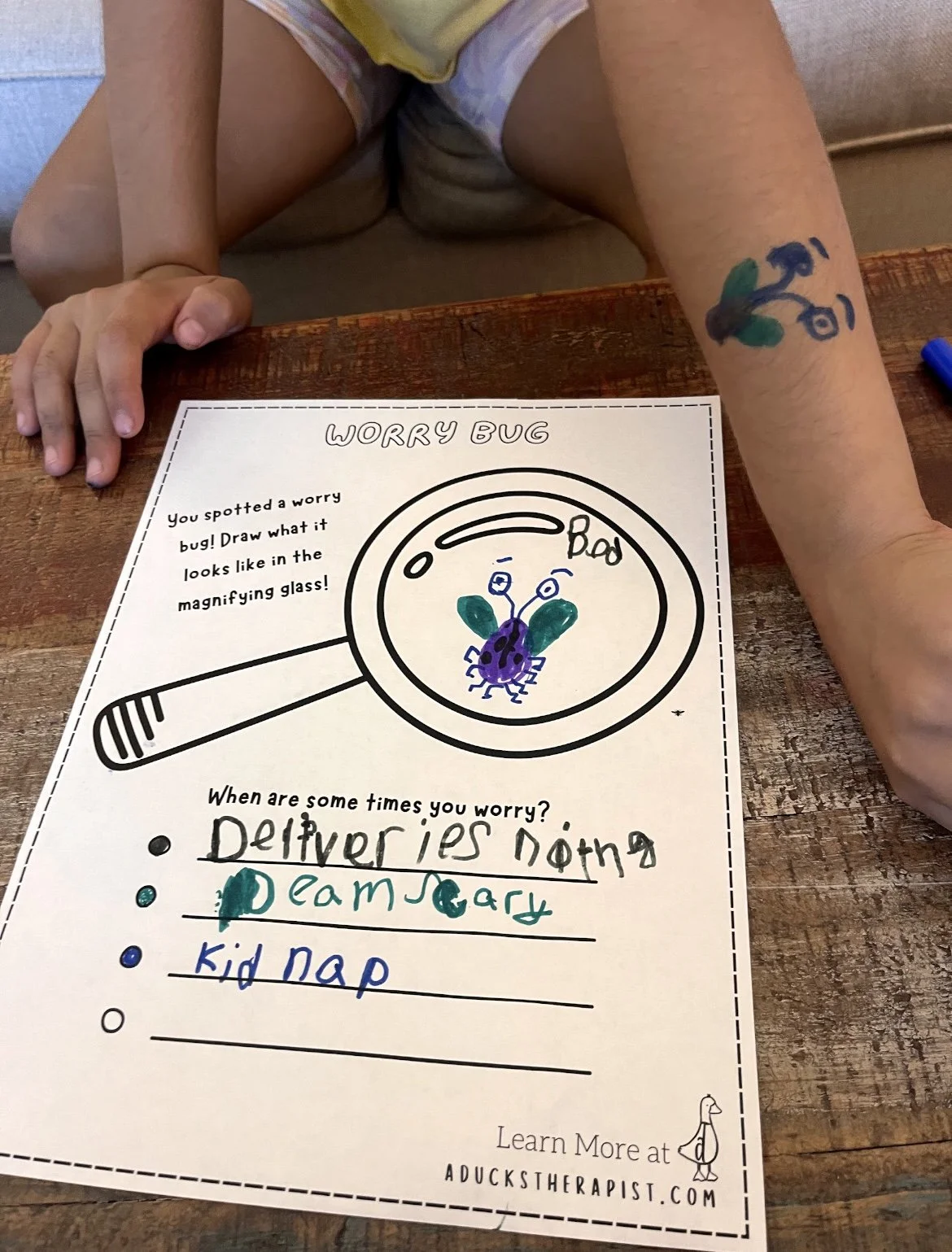 Worry Bug Example Worry Bug — A Ducks Therapist