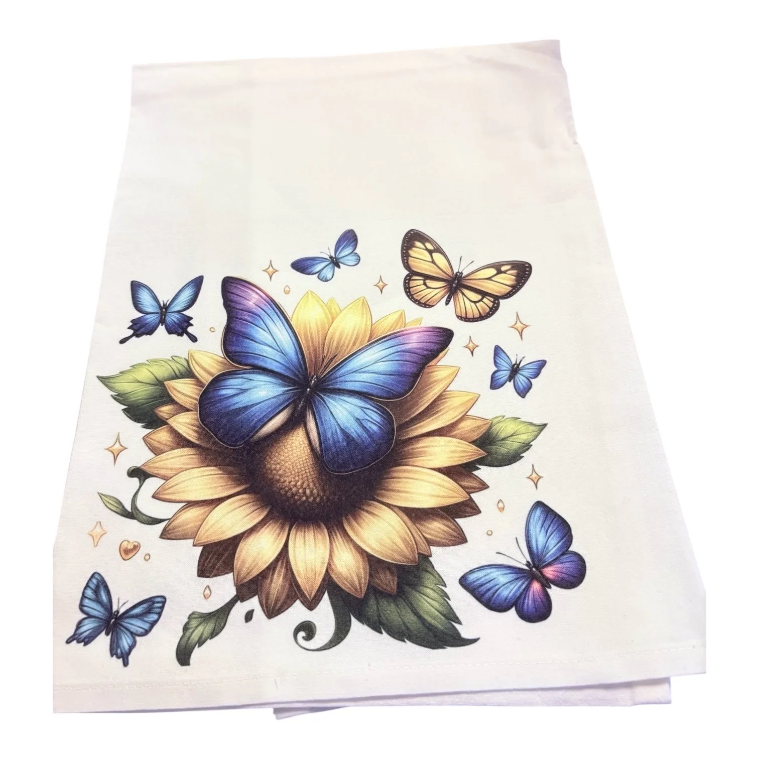 Sunflower Butterfly Blue and Purple