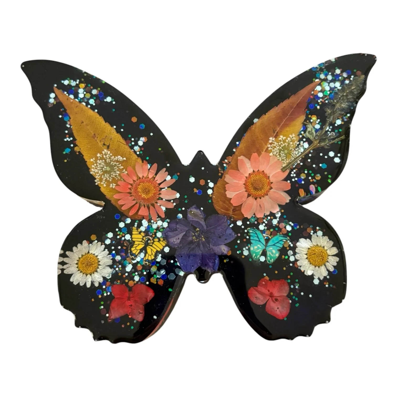 Midnight Monarch Butterfly – Freestanding or Wall Display – 7” x 6” x 1.5