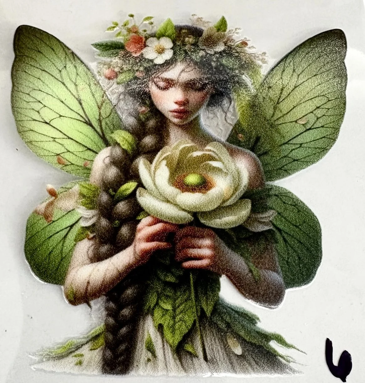 #6 Flower Fairy UV DTF Sticker – 3.5”