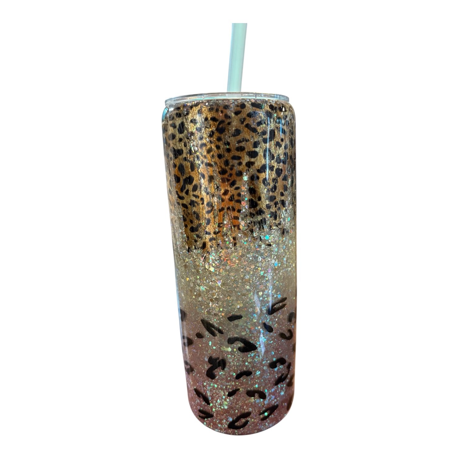 20 oz Leopard Glitter Epoxy Tumbler