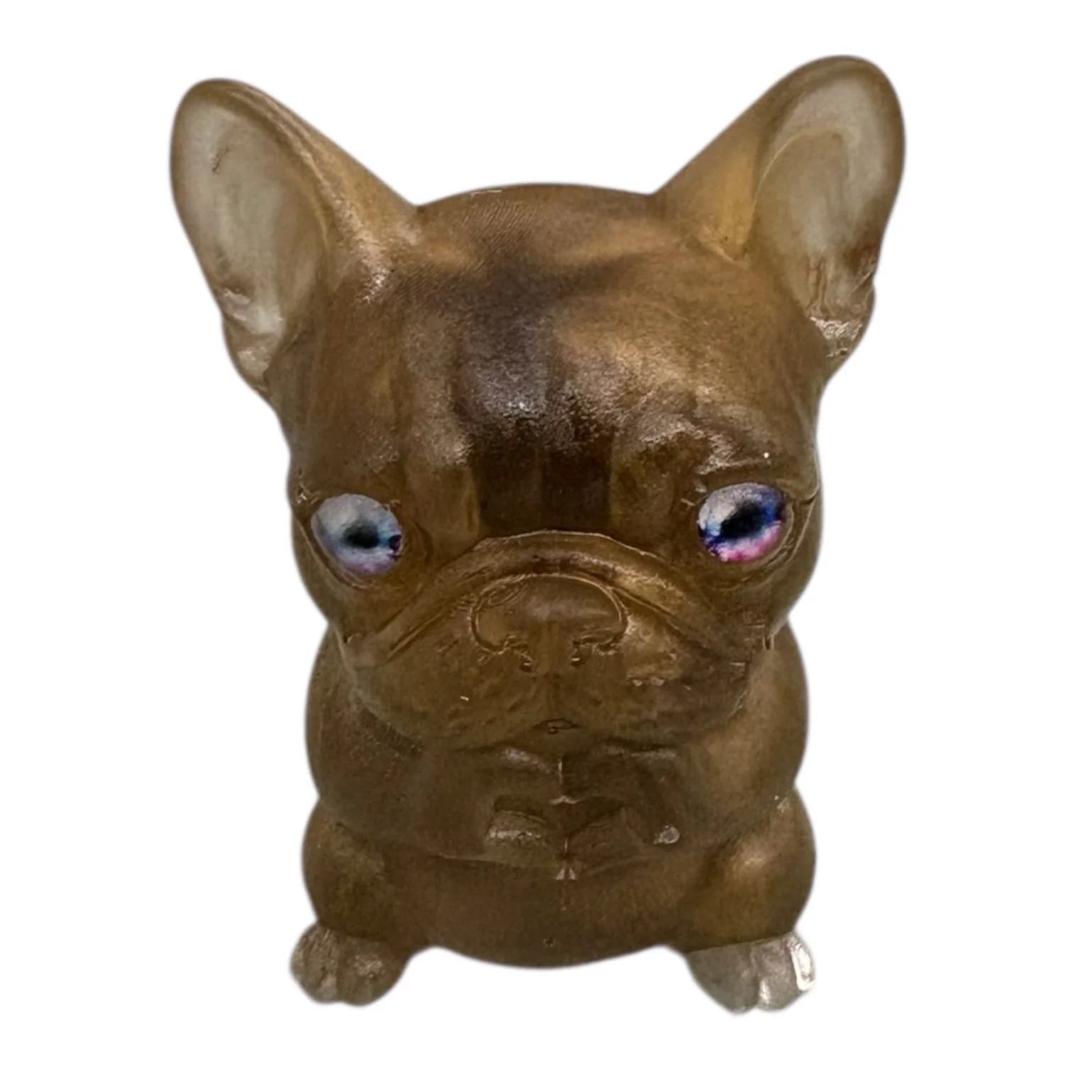 Mini Bully dog with heart hands