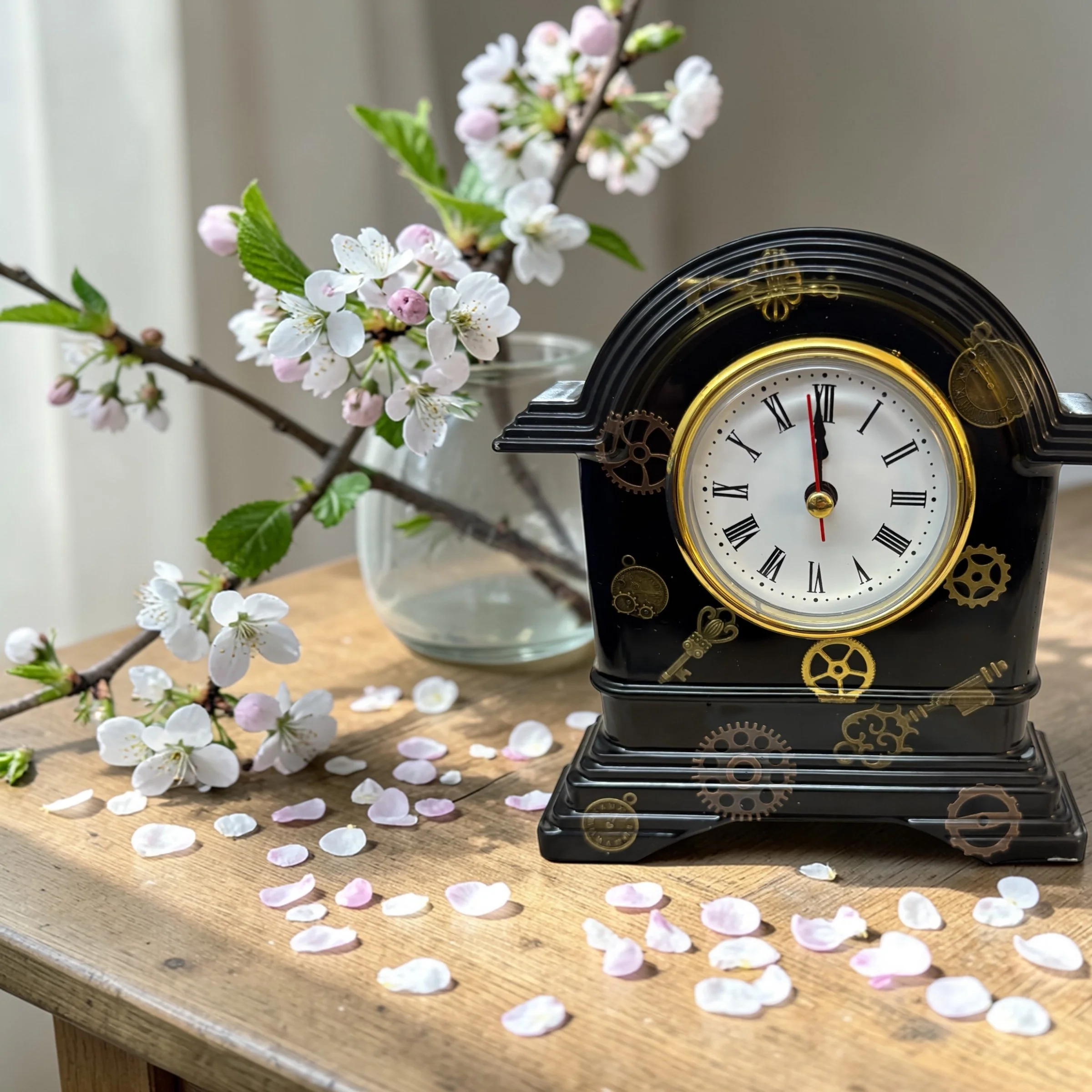 Steampunk desktop clock