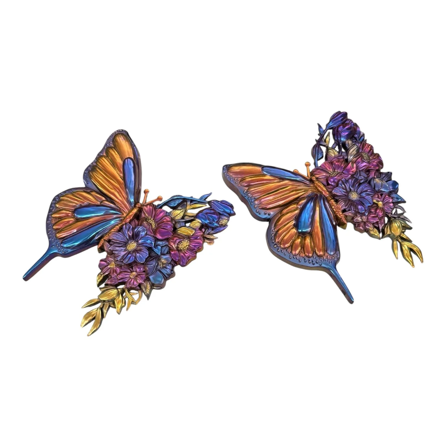 Butterfly Floral Wall Art Set