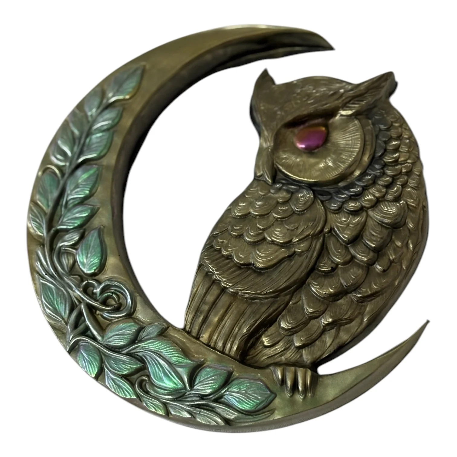 : Moonlit Owl Resin Wall Hanging – 6” x 6