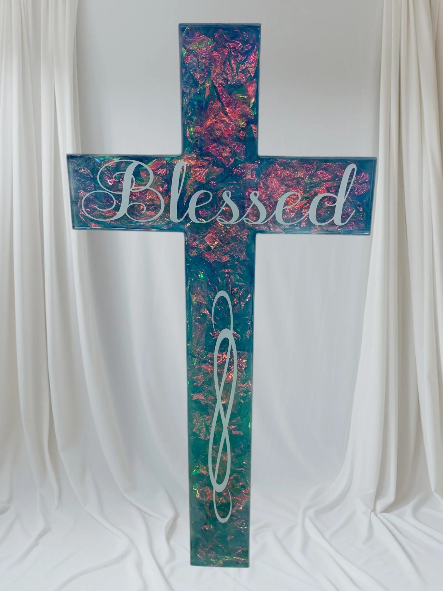 Blue Beautiful Blessed Cross.