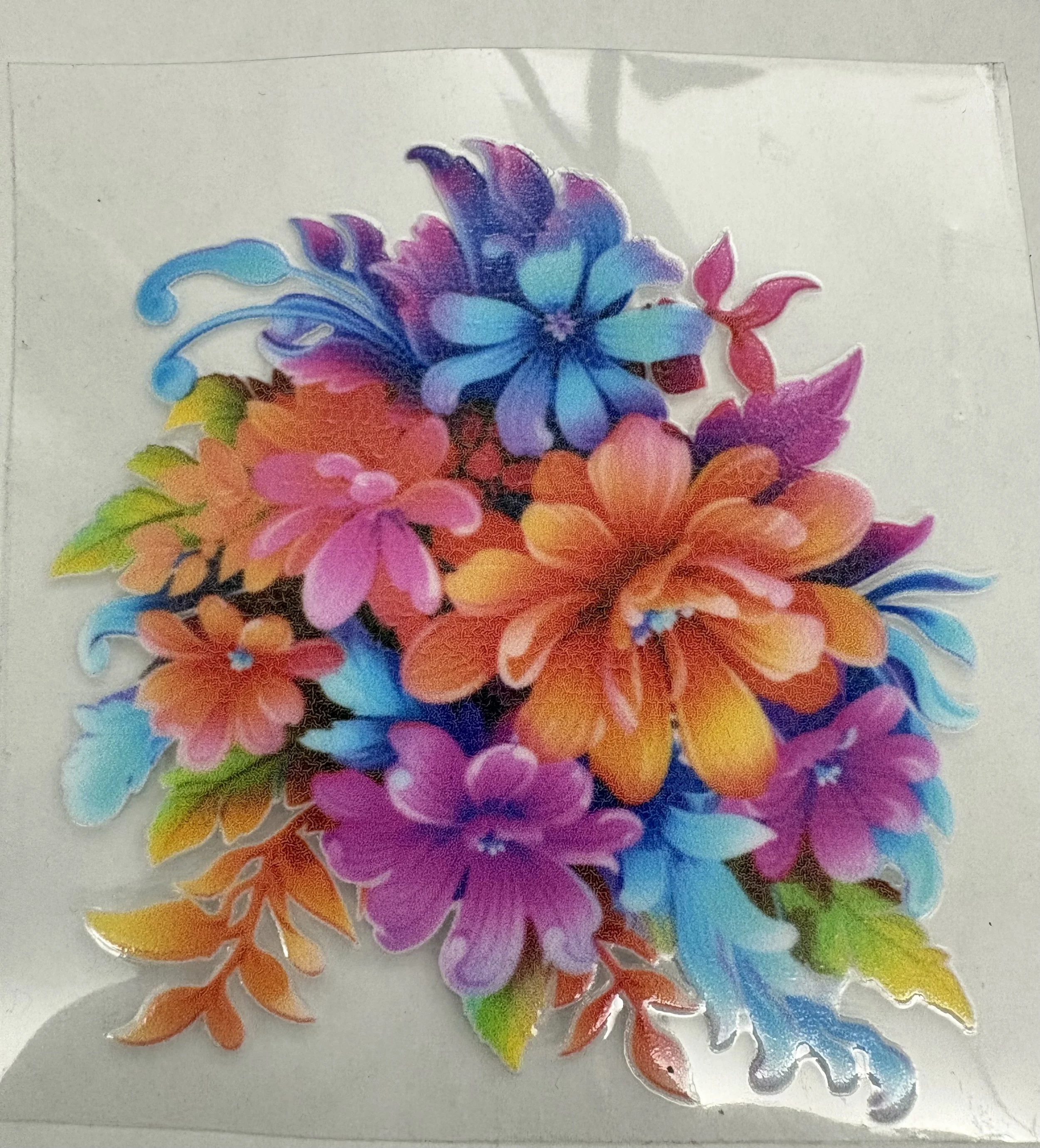 #8 – 3” × 3” Bright Floral Bouquet UV DTF Sticker