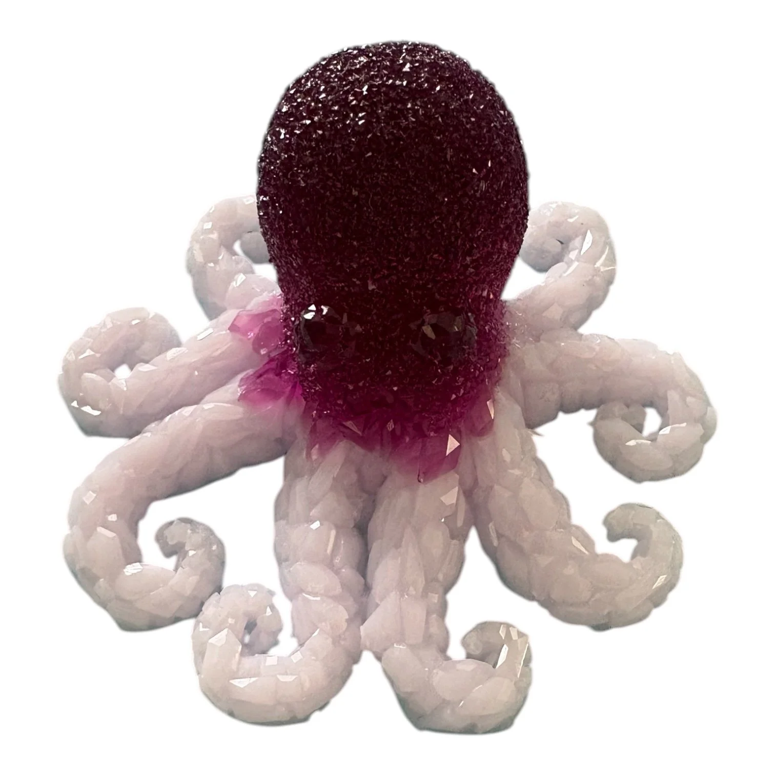 Crystal Baby Octopus – Handcrafted Resin Sculpture Approx. 4–4.5” wide | 3–3.5” tall | 1.5–2” deep