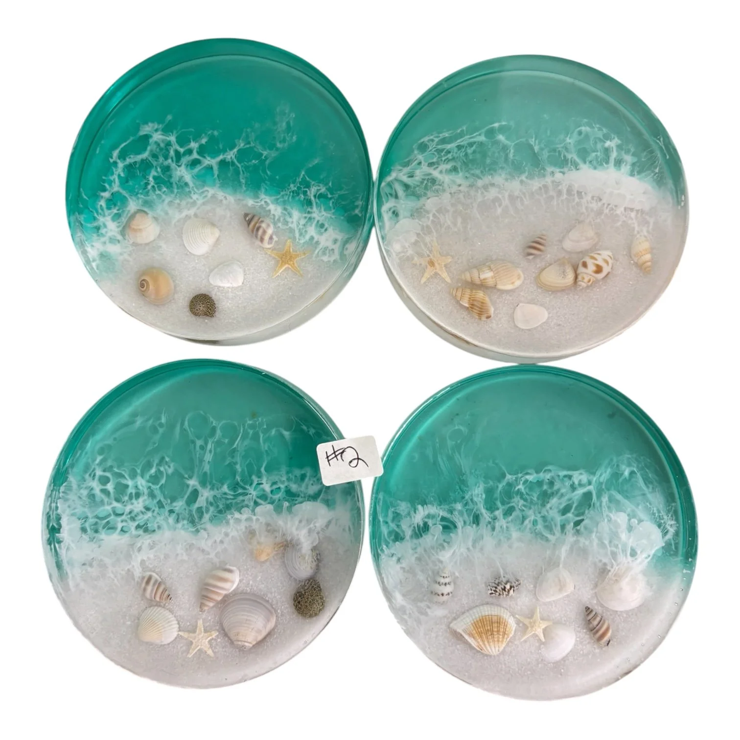 #2 Ocean Deep Pour Resin Coaster Set – Style #2