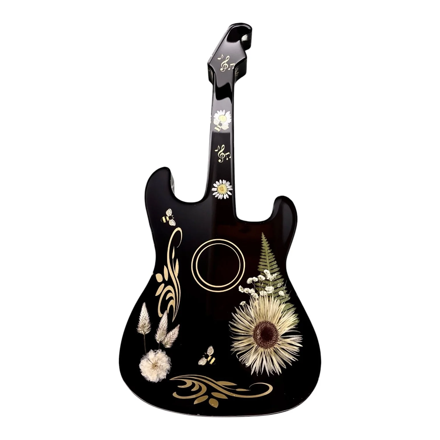 Midnight Bloom Guitar Wall Hanging 🎸
