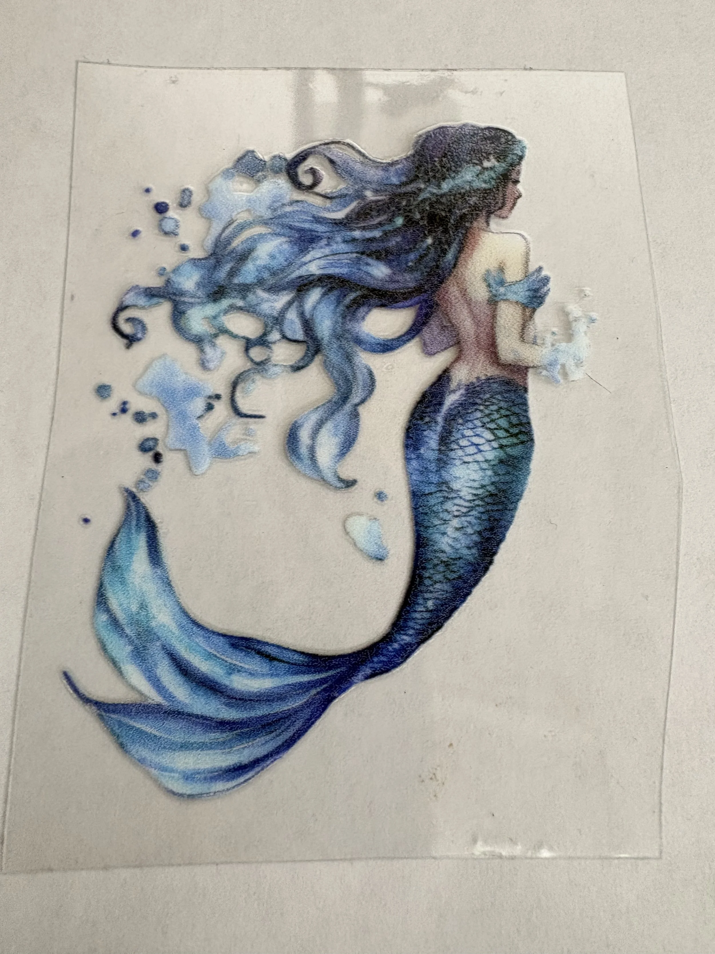 #4 – Blue Ocean Mermaid UV DTF