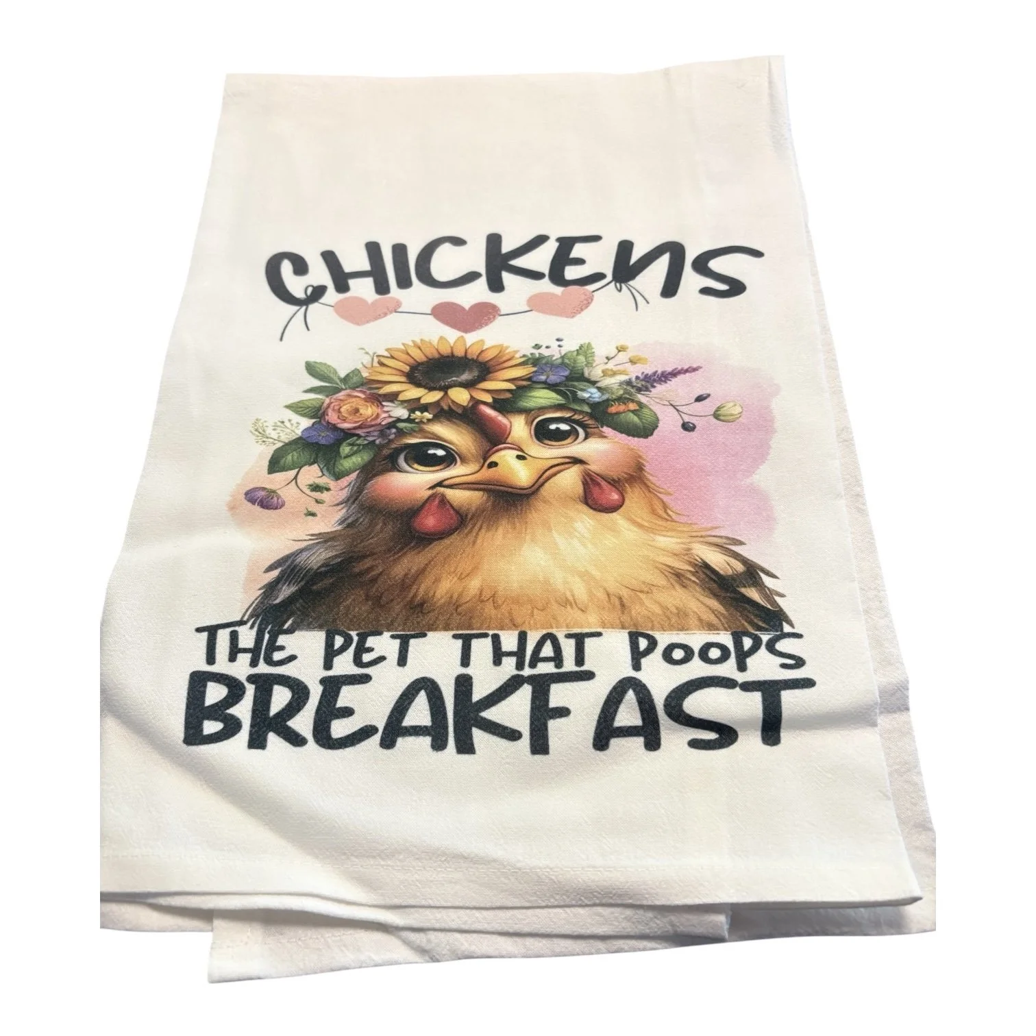Chickens poop breakfast