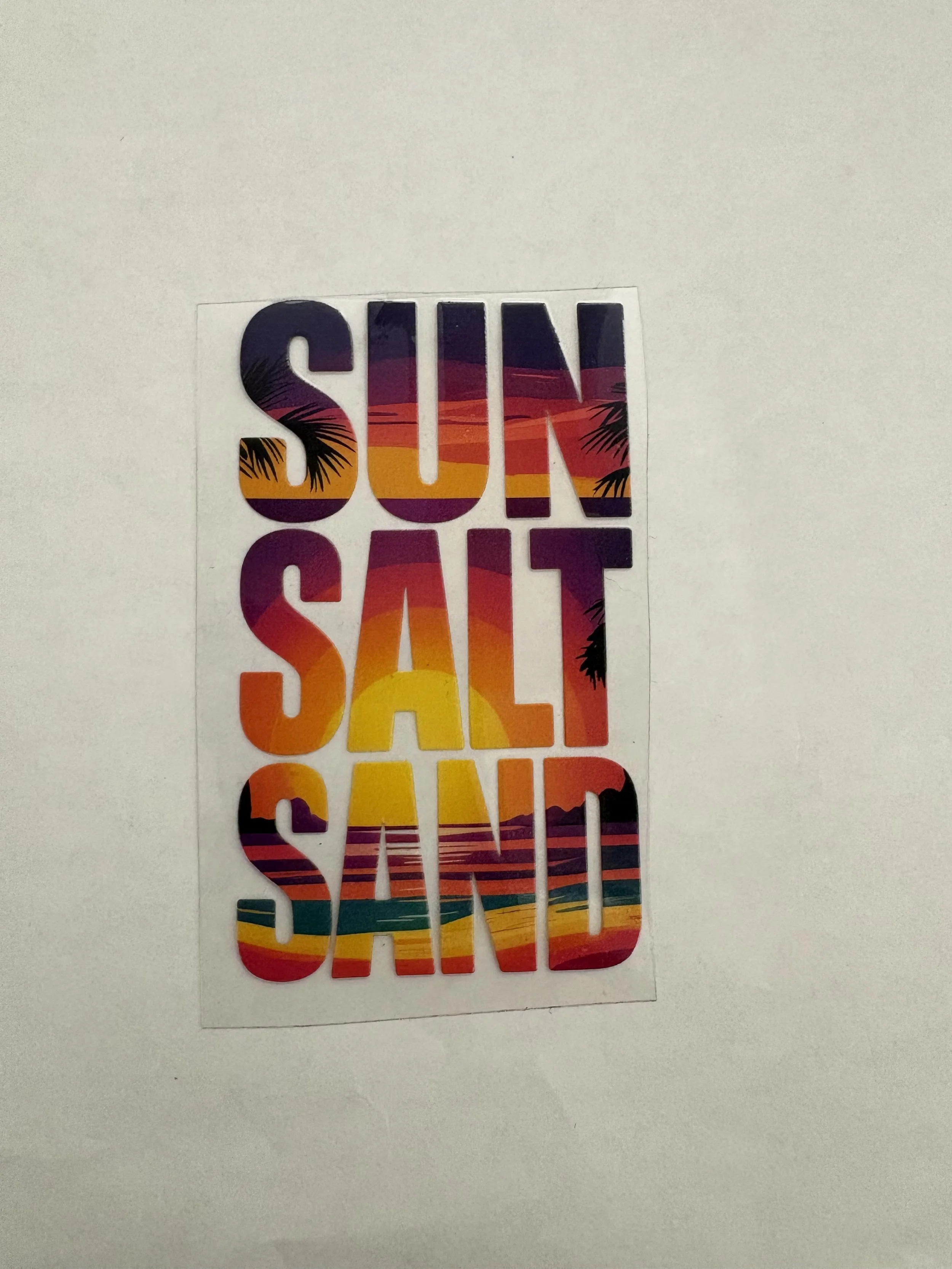 2.5” x 4” Sun Salt Sand – UV DTF Sticker