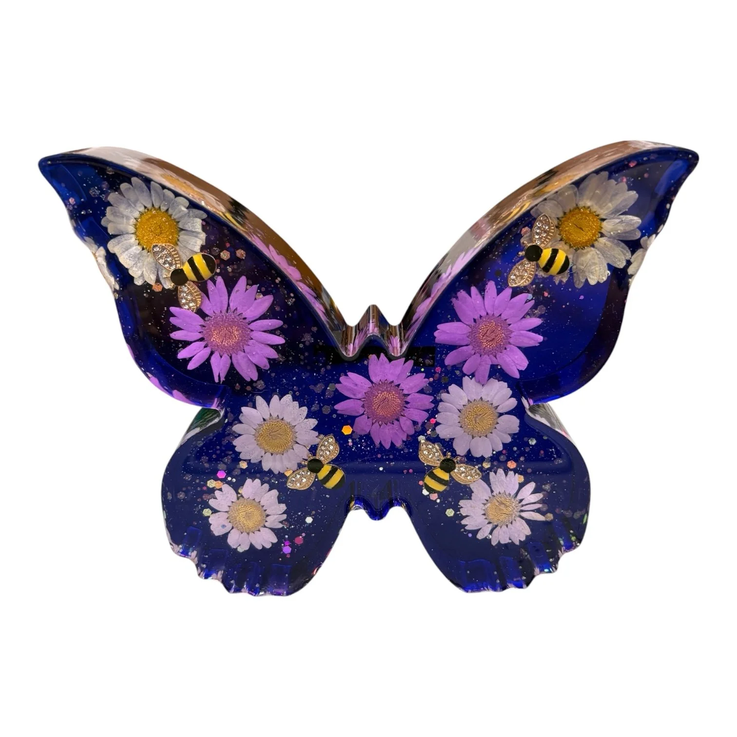 Large Daisy & Bee Butterfly Size: 7” x 6” x 1.4
