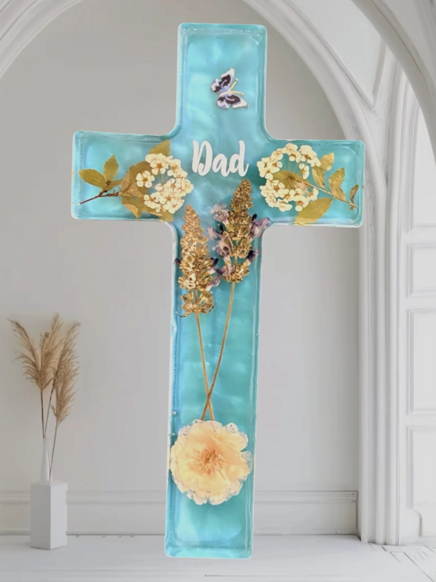 Dad Memorial Cross ✝️💙