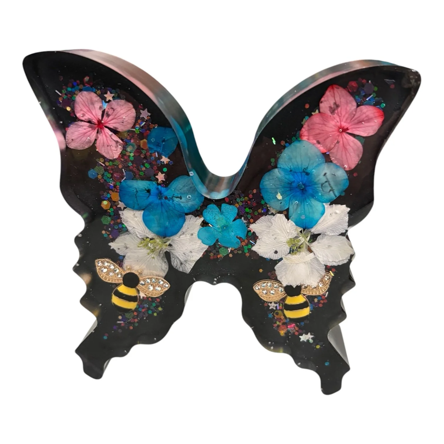 Baby Butterfly with Flowers & Bees