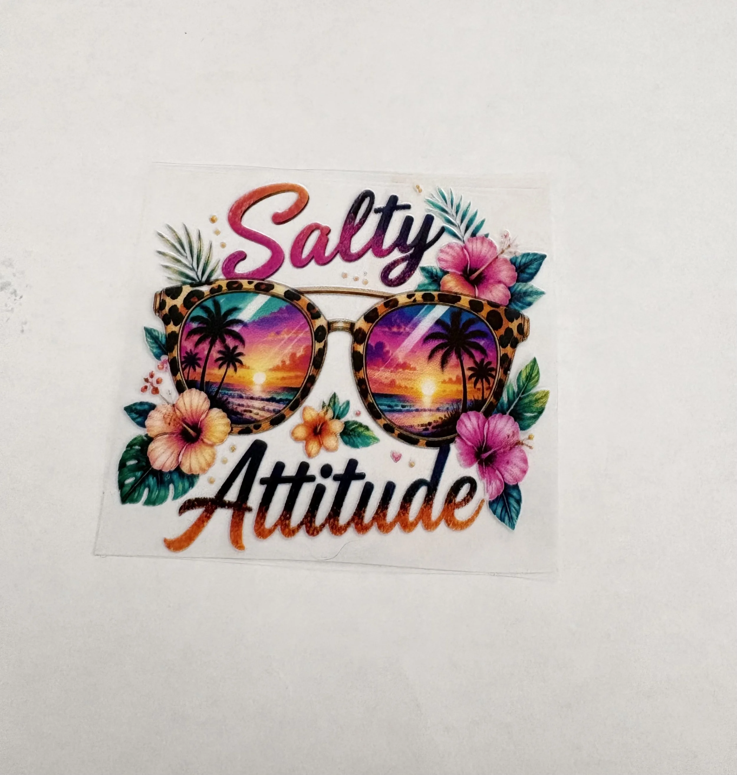 3.5x3.5 Salty Attitude – Tropical UV DTF Sticker