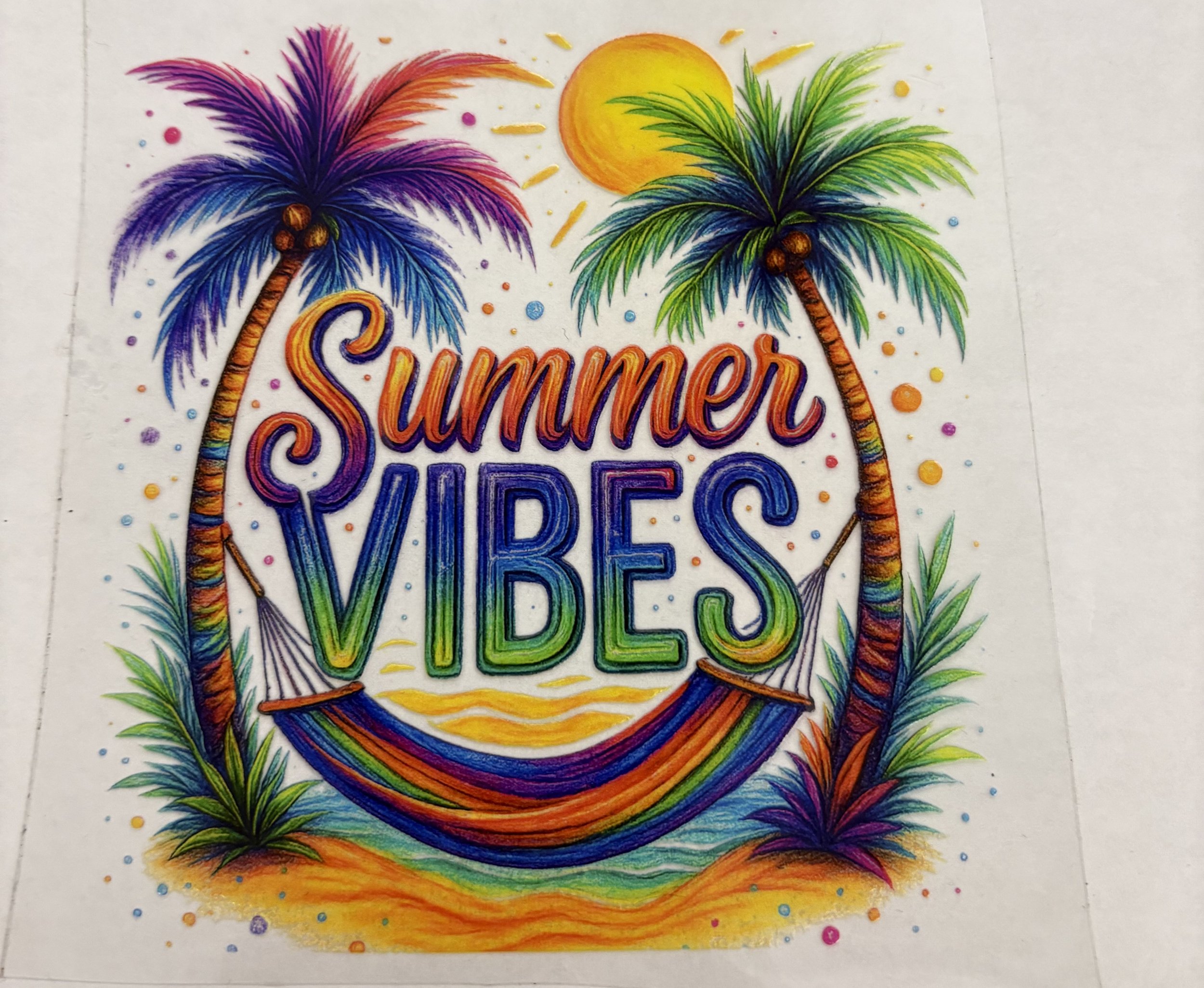 Summer Vibes   Uv DTF STICKER