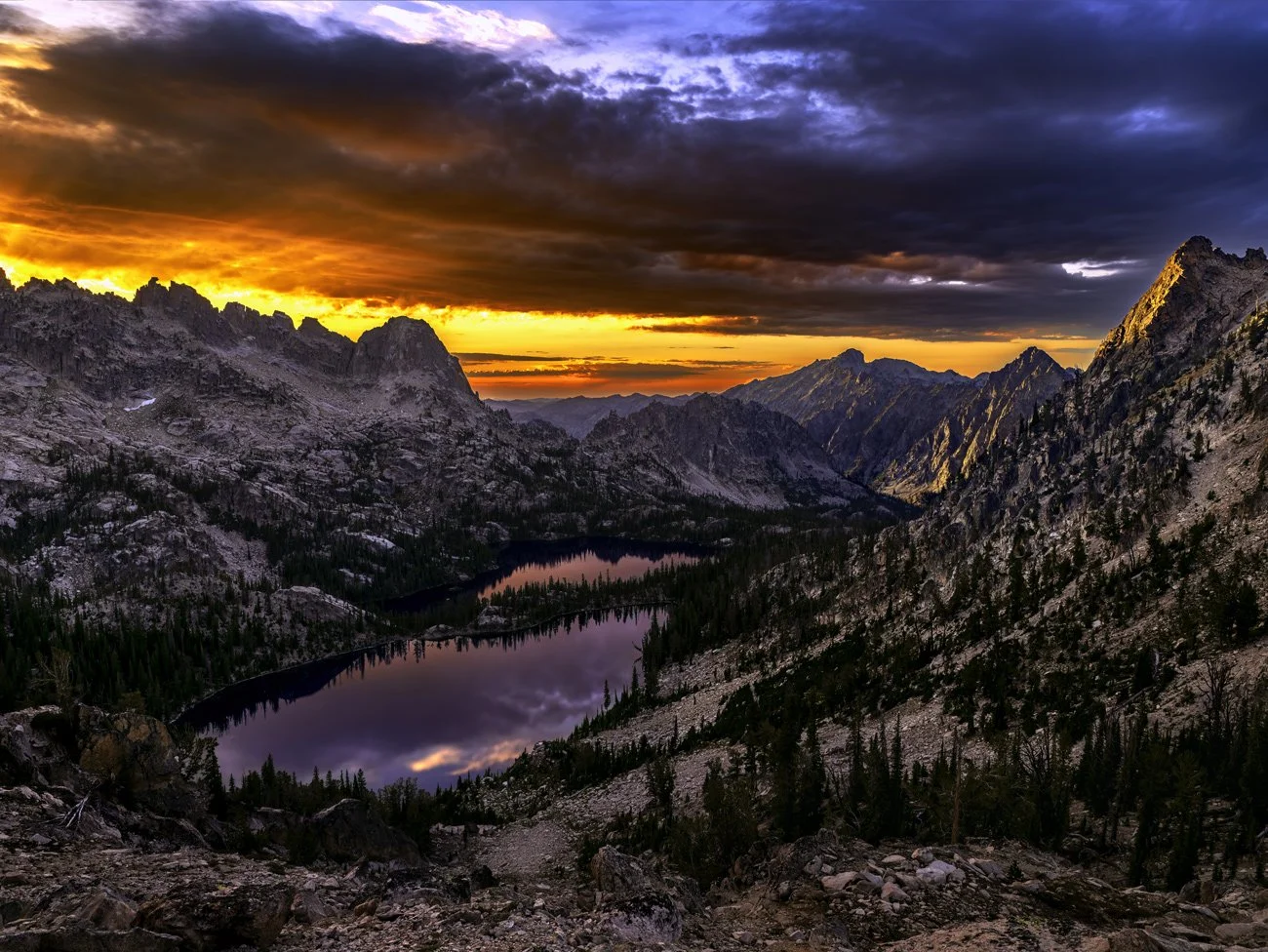 Late Sunset Baron Lakes