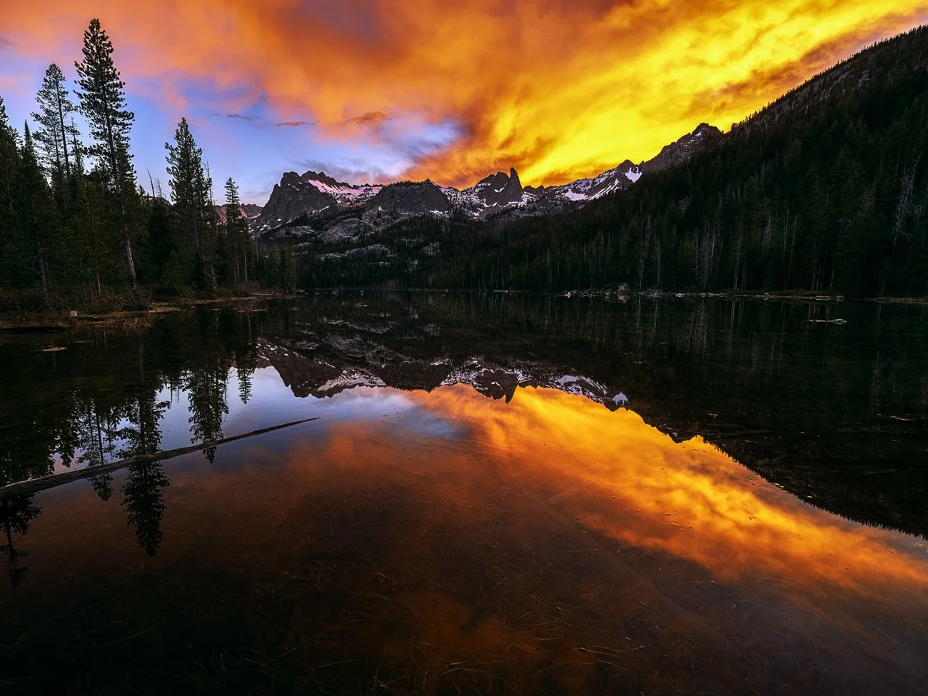 After-storm sunset at Hell Roaring Lake
