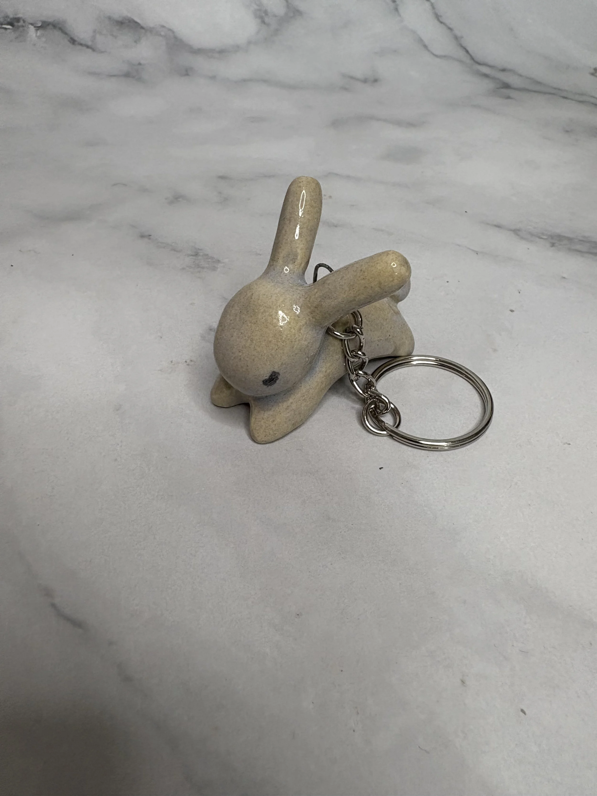 Cream Bunny Keychain