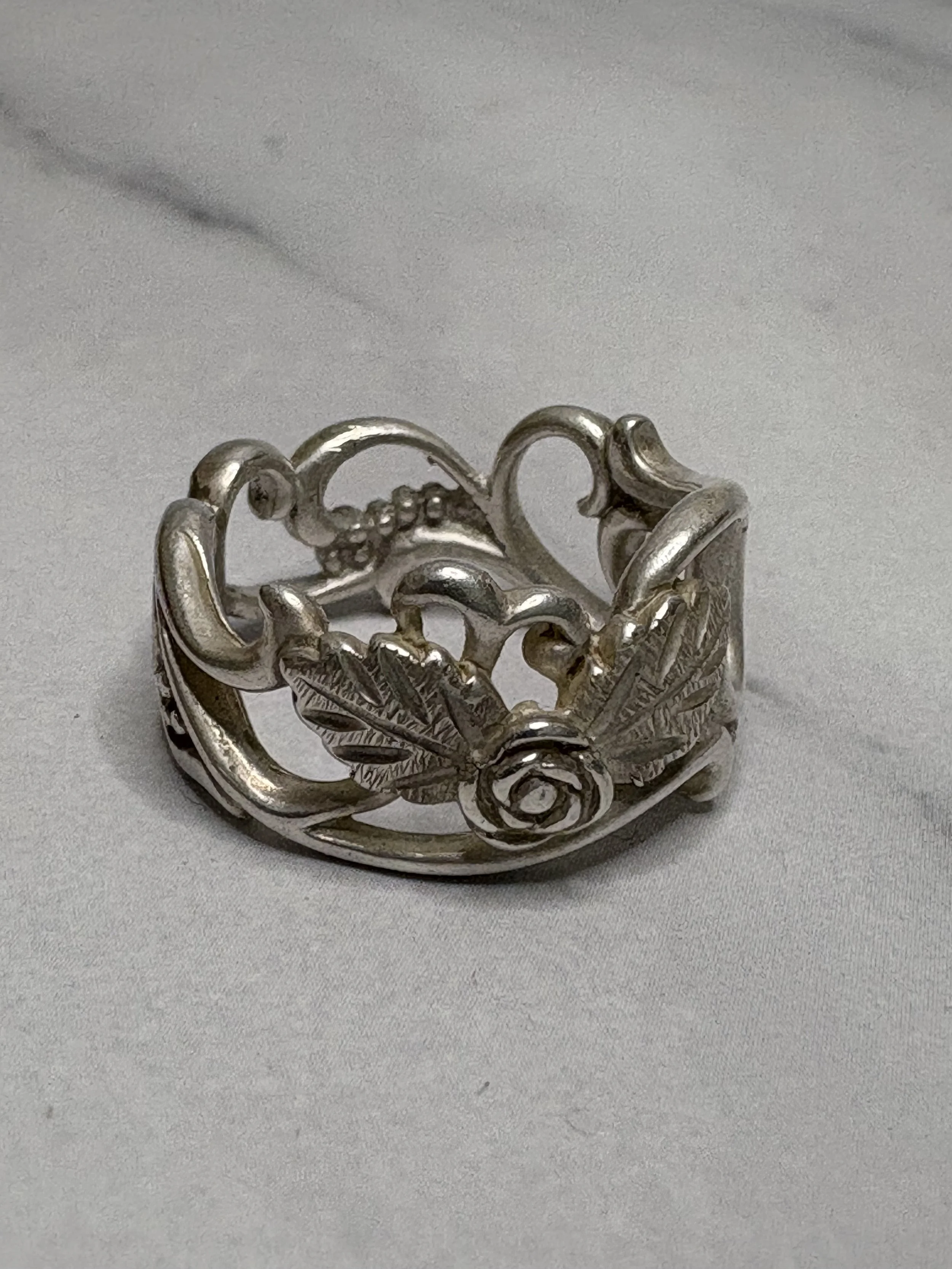 Rose Sterling Silver Ring